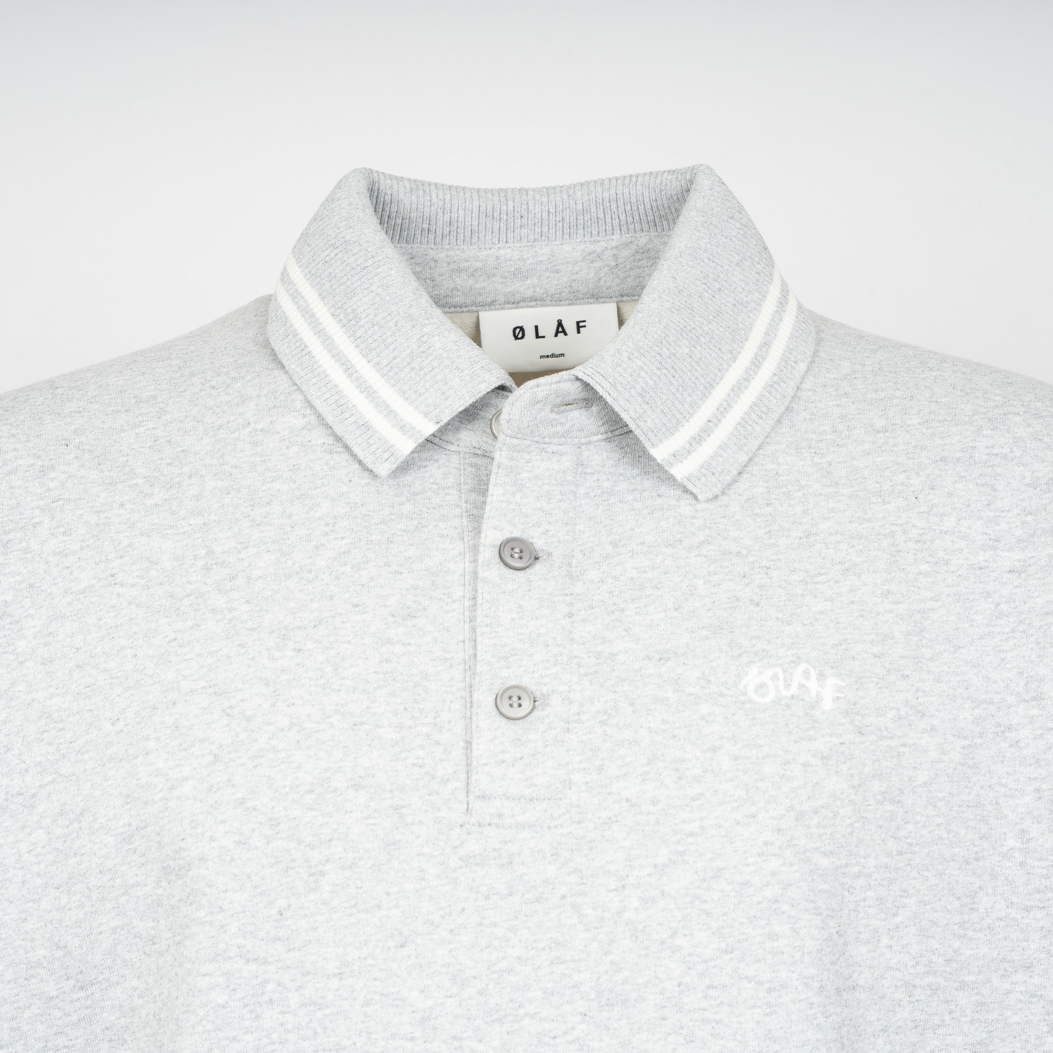 Olaf Polo Sweater Grijs | Tipping Detail Oversized