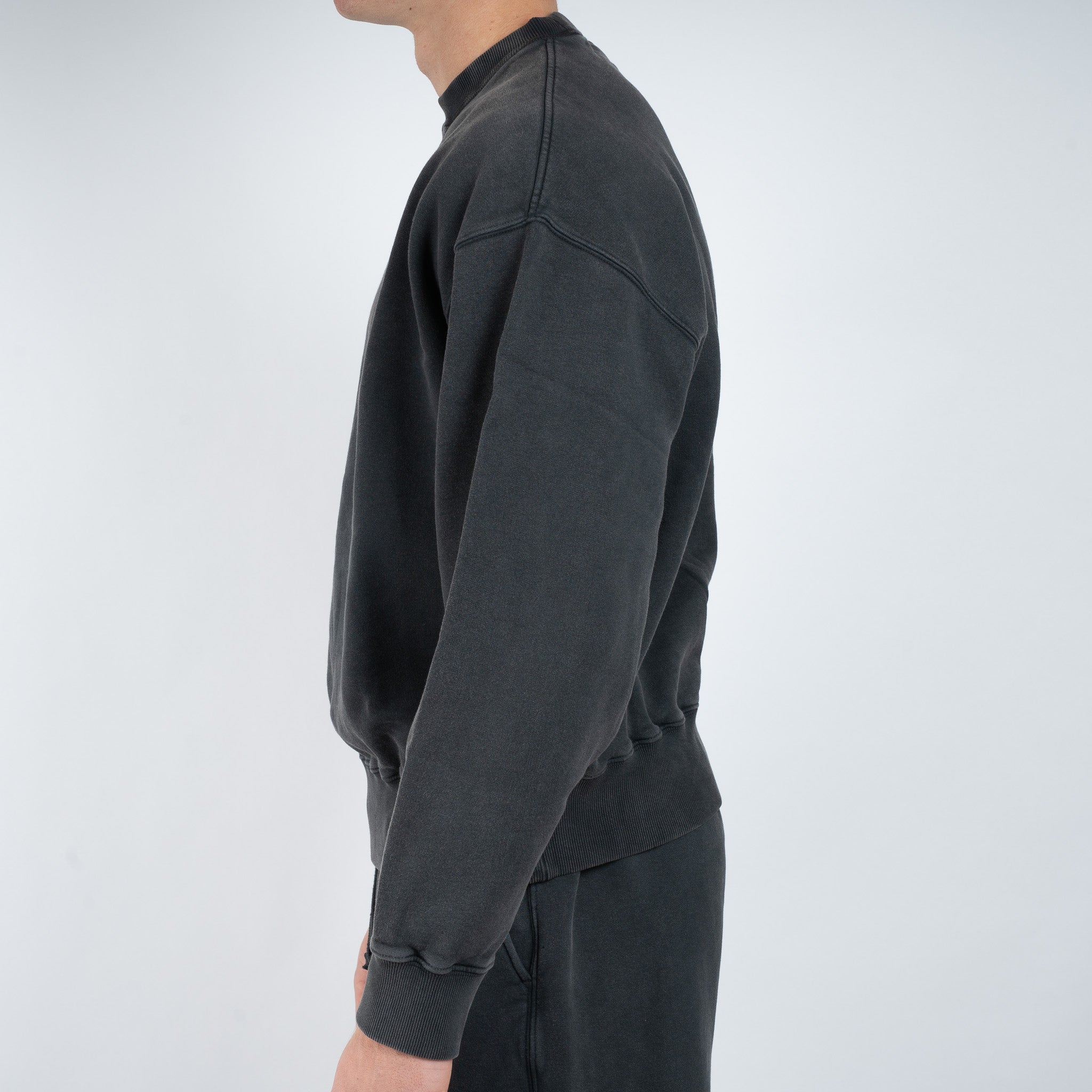 Olaf Sweater Grijs | Washed Signature Boxy Crewneck