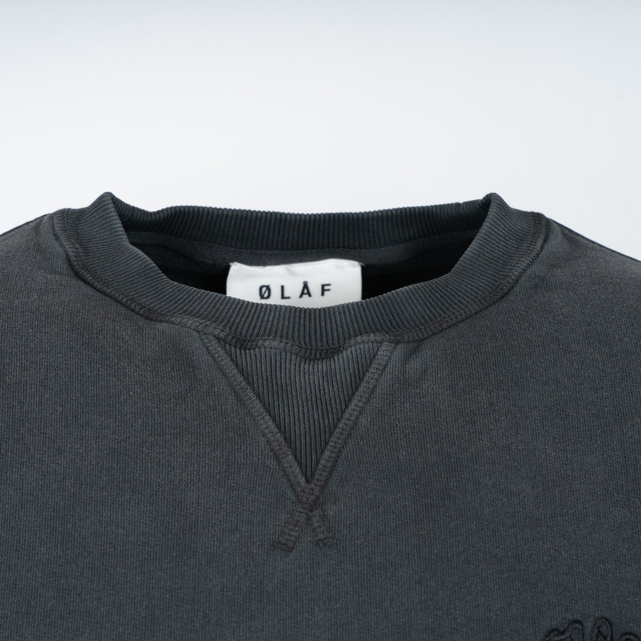 Olaf Sweater Grijs | Washed Signature Boxy Crewneck