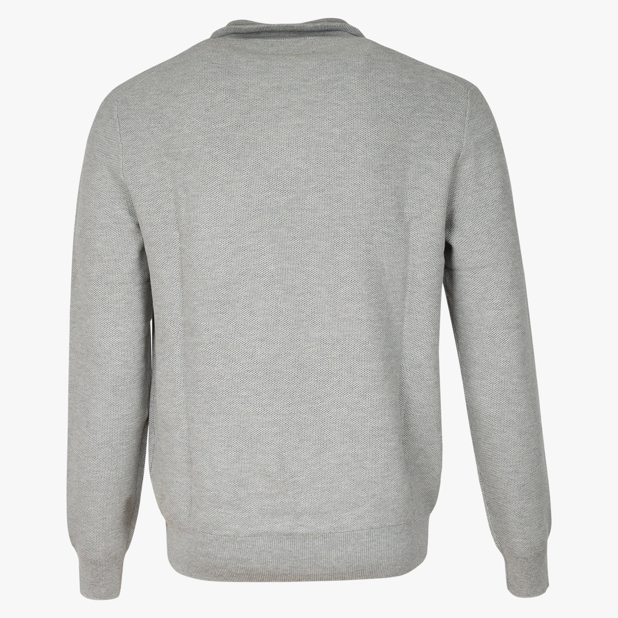 Ralph Lauren Gebreide Trui met Rits Grijs | Mesh Cotton