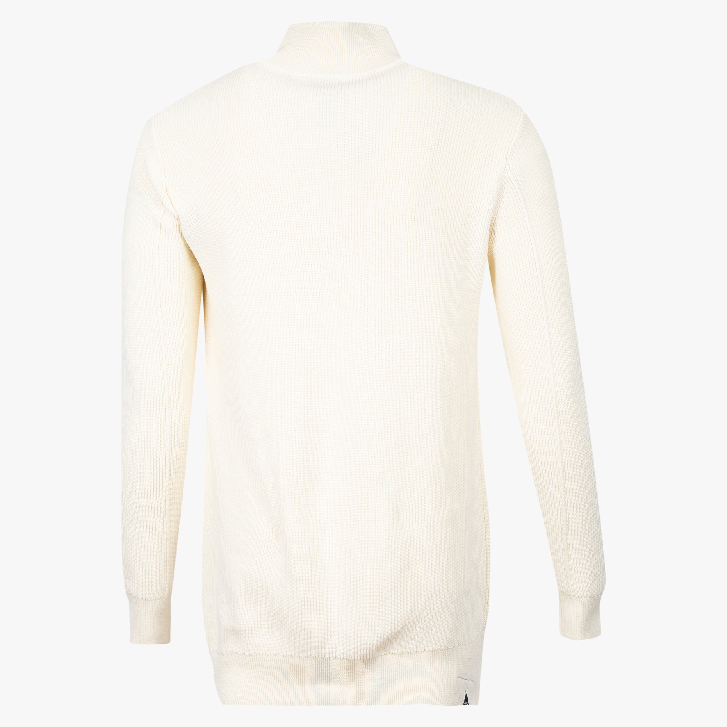 Denham Gebreide Trui met Rits Crème | Schissor Knitted Half Zip