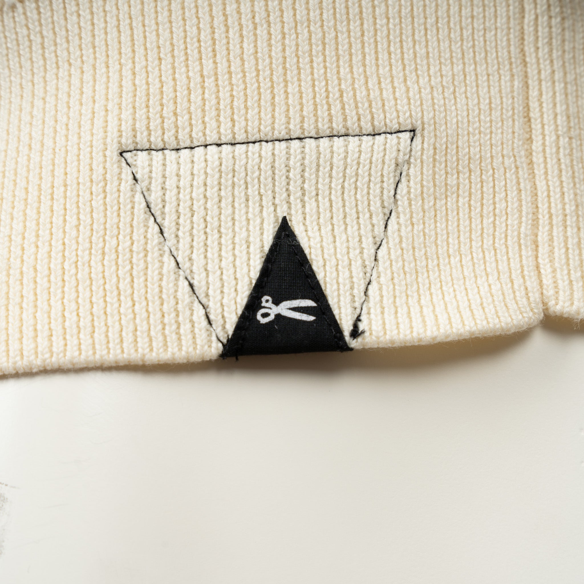 Denham Gebreide Trui met Rits Crème | Schissor Knitted Half Zip