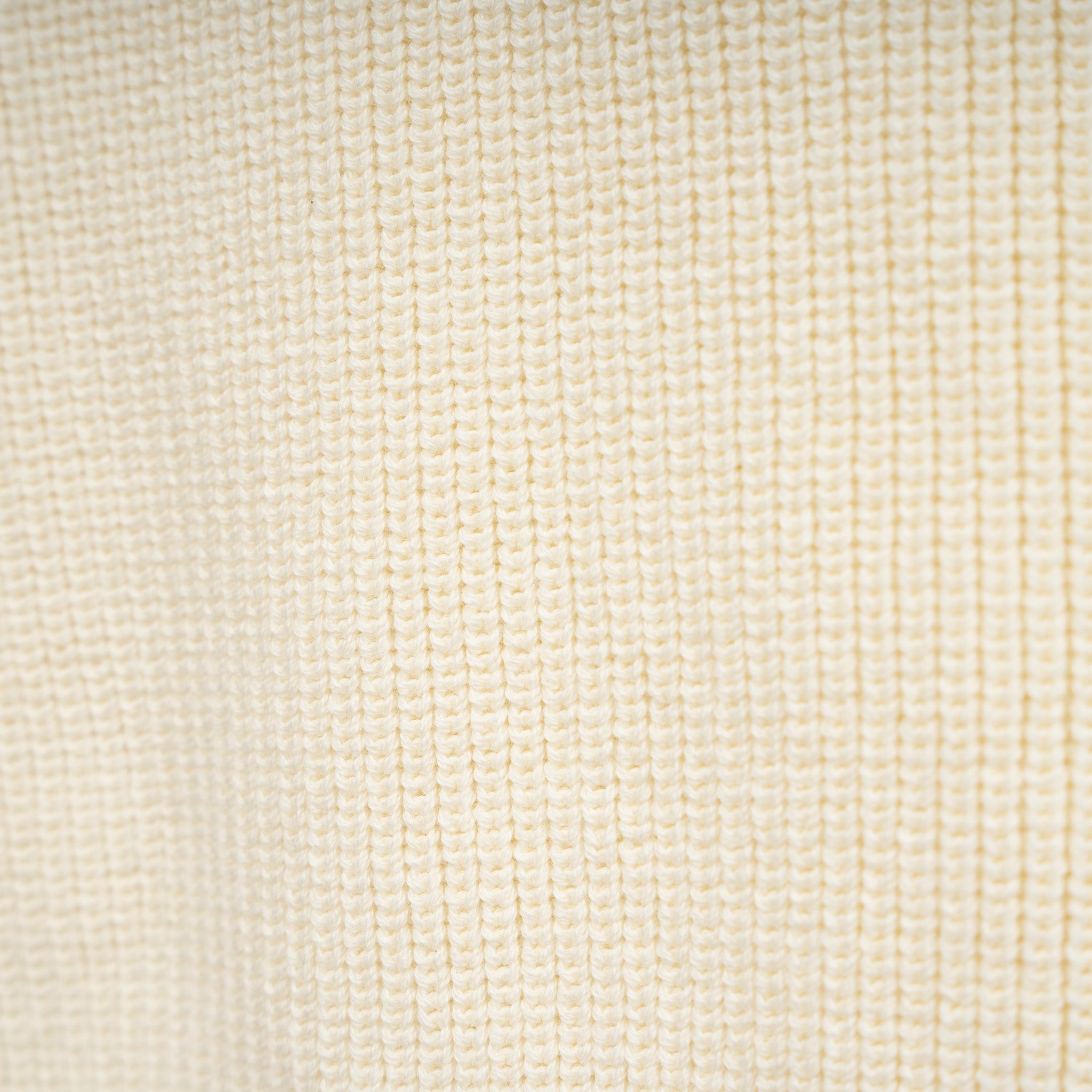 Denham Gebreide Trui met Rits Crème | Schissor Knitted Half Zip