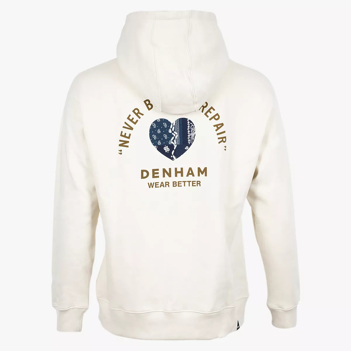 Denham Hoodie met Backprint Ecru | Wear Better Box Hoodie