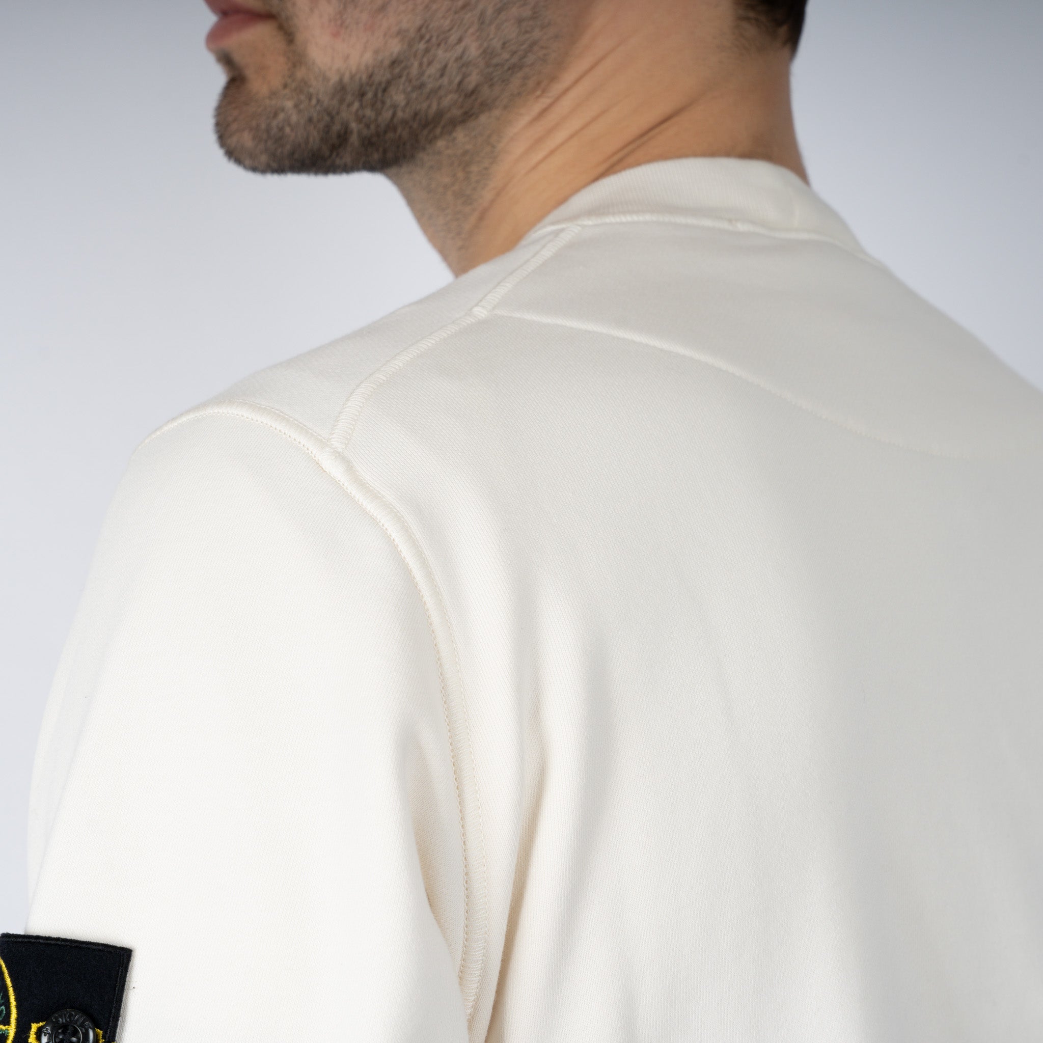 Stone Island Sweater Crème | Cotton Fleece