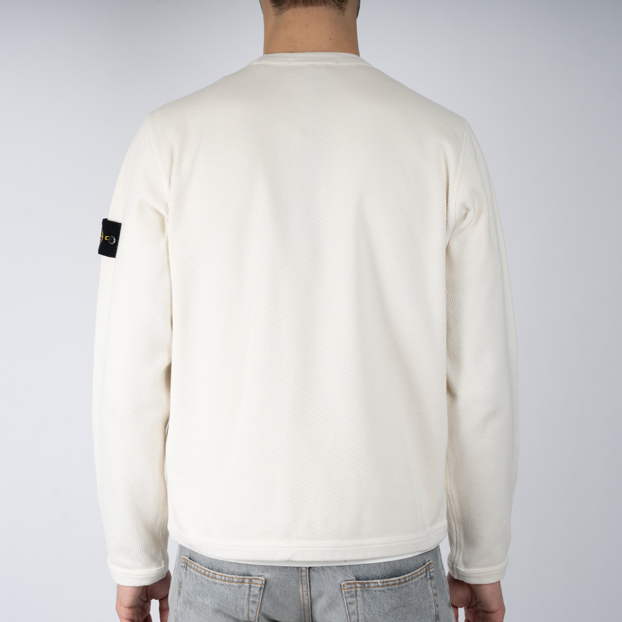 Stone Island Sweater Crème | Mesh Stitch