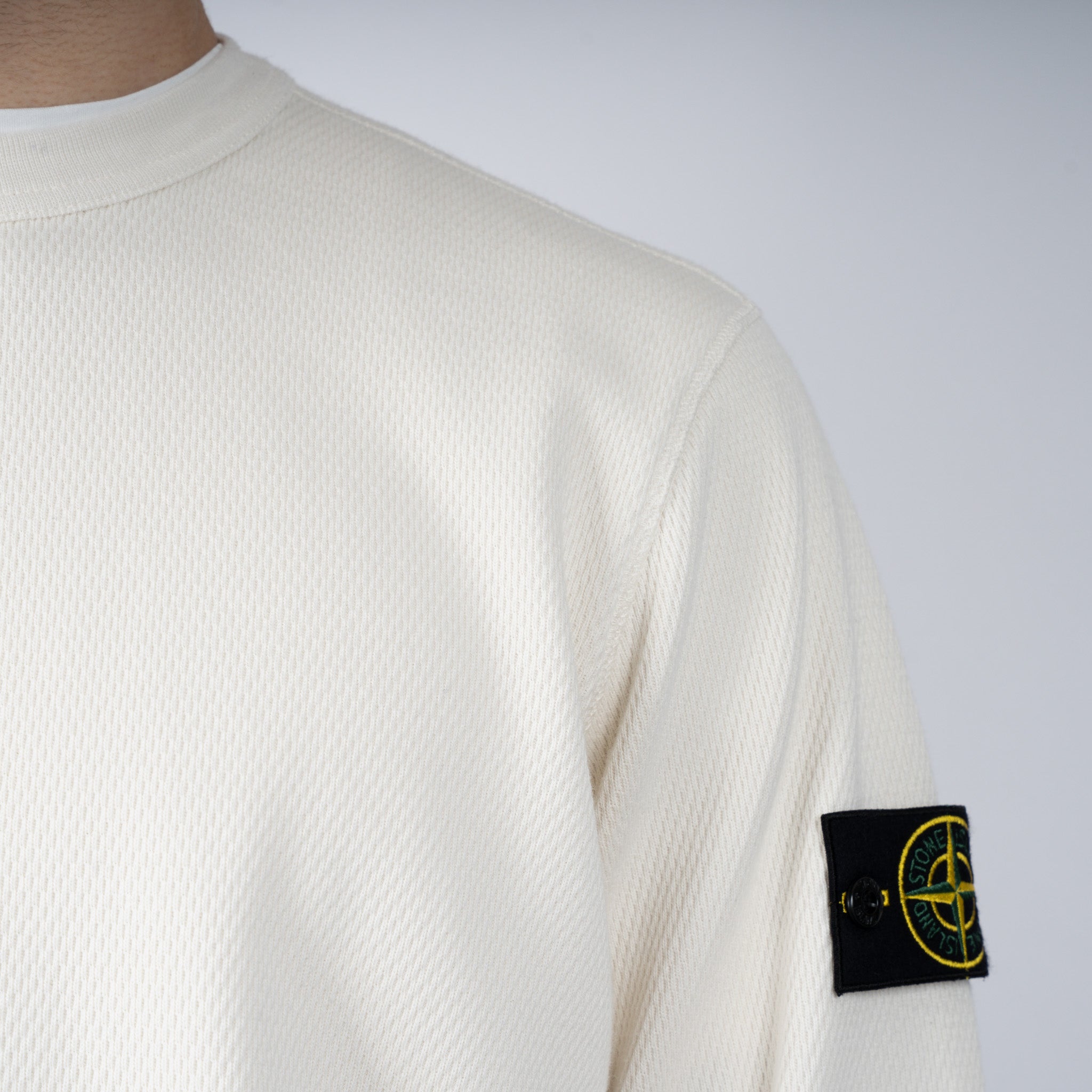 Stone Island Sweater Crème | Mesh Stitch