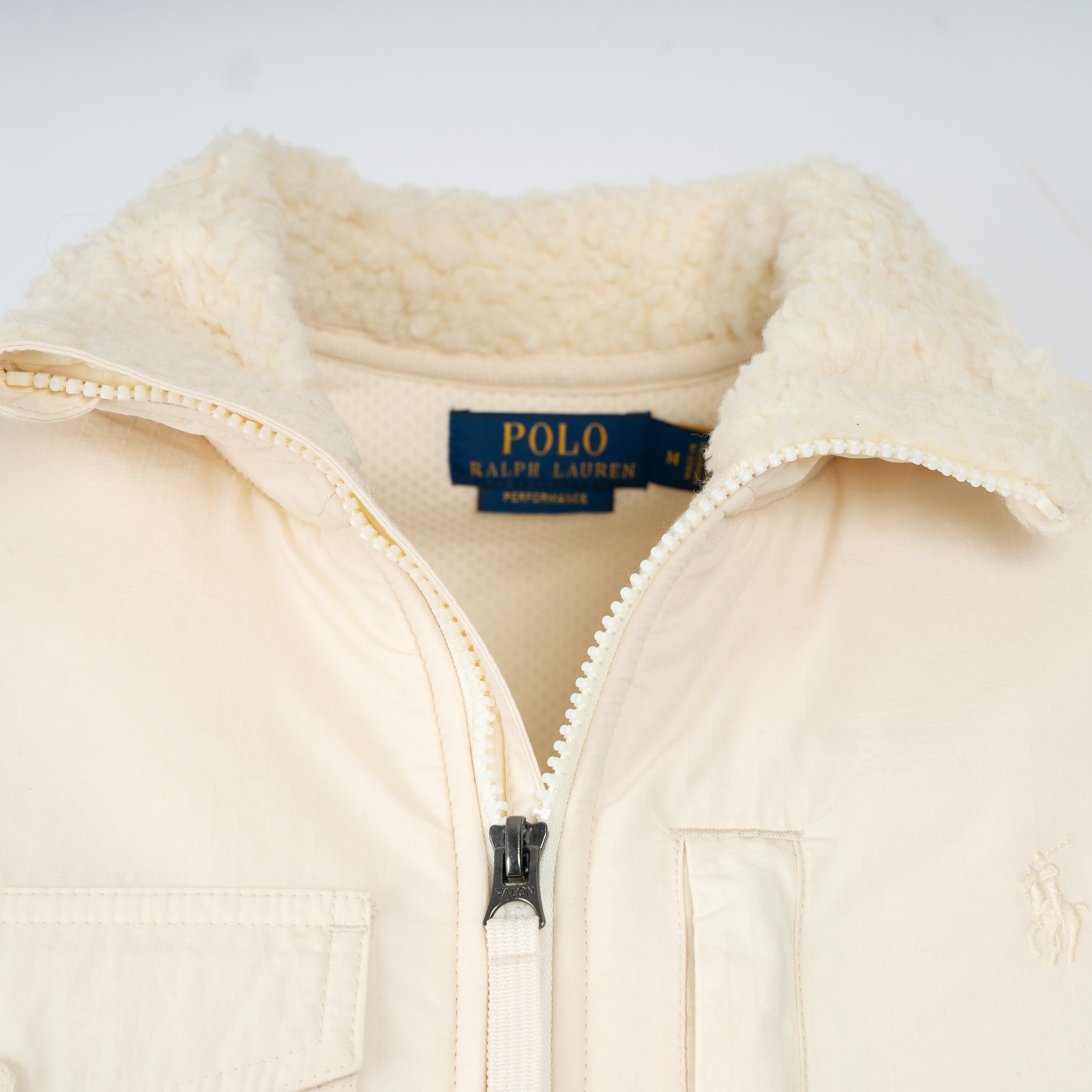 Ralph Lauren Hybride Sweater Met Rits Crème