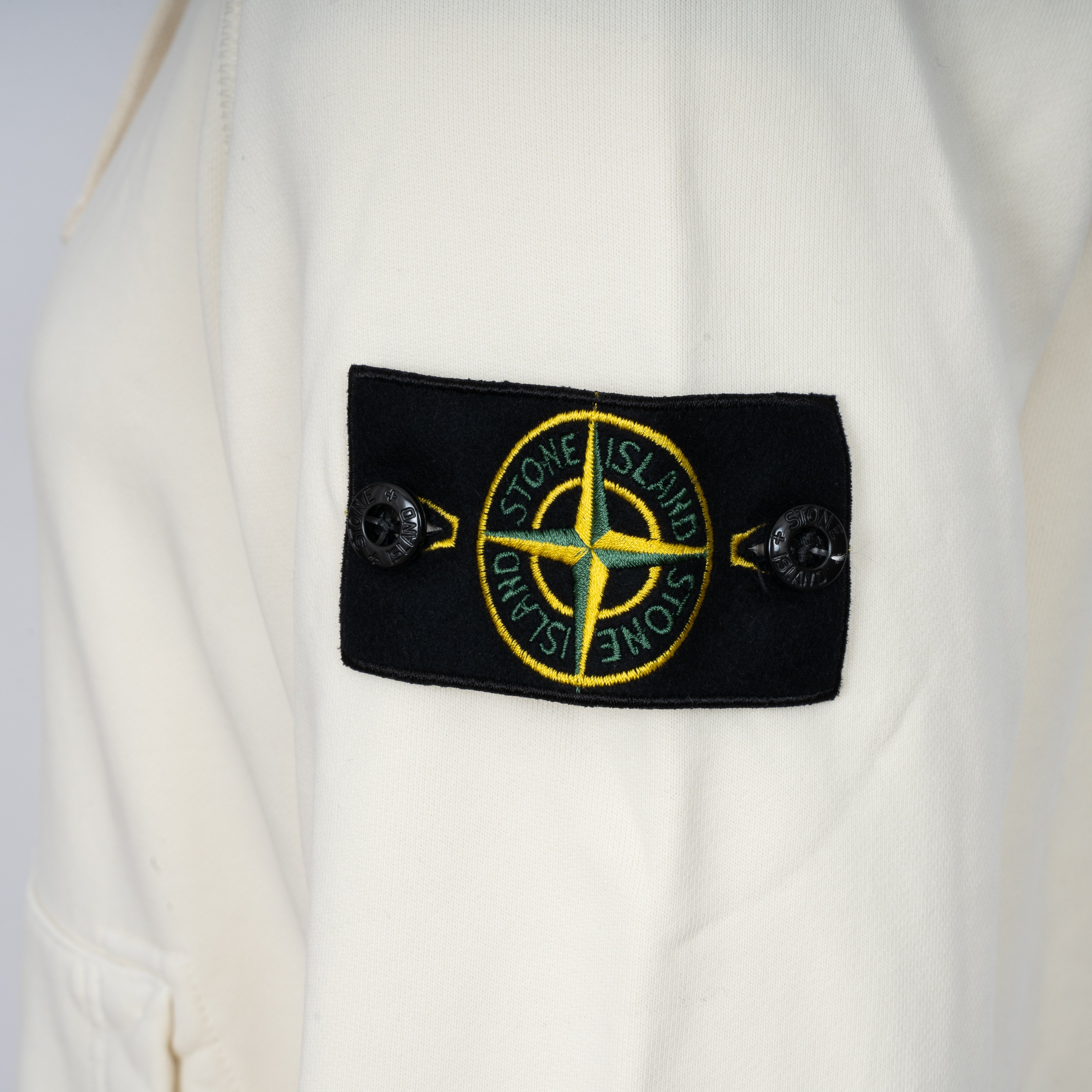 Stone Island Hoodie Creme | Cotton Fleece