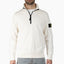 Stone Island Sweater met Rits Crème | Cotton Fleece