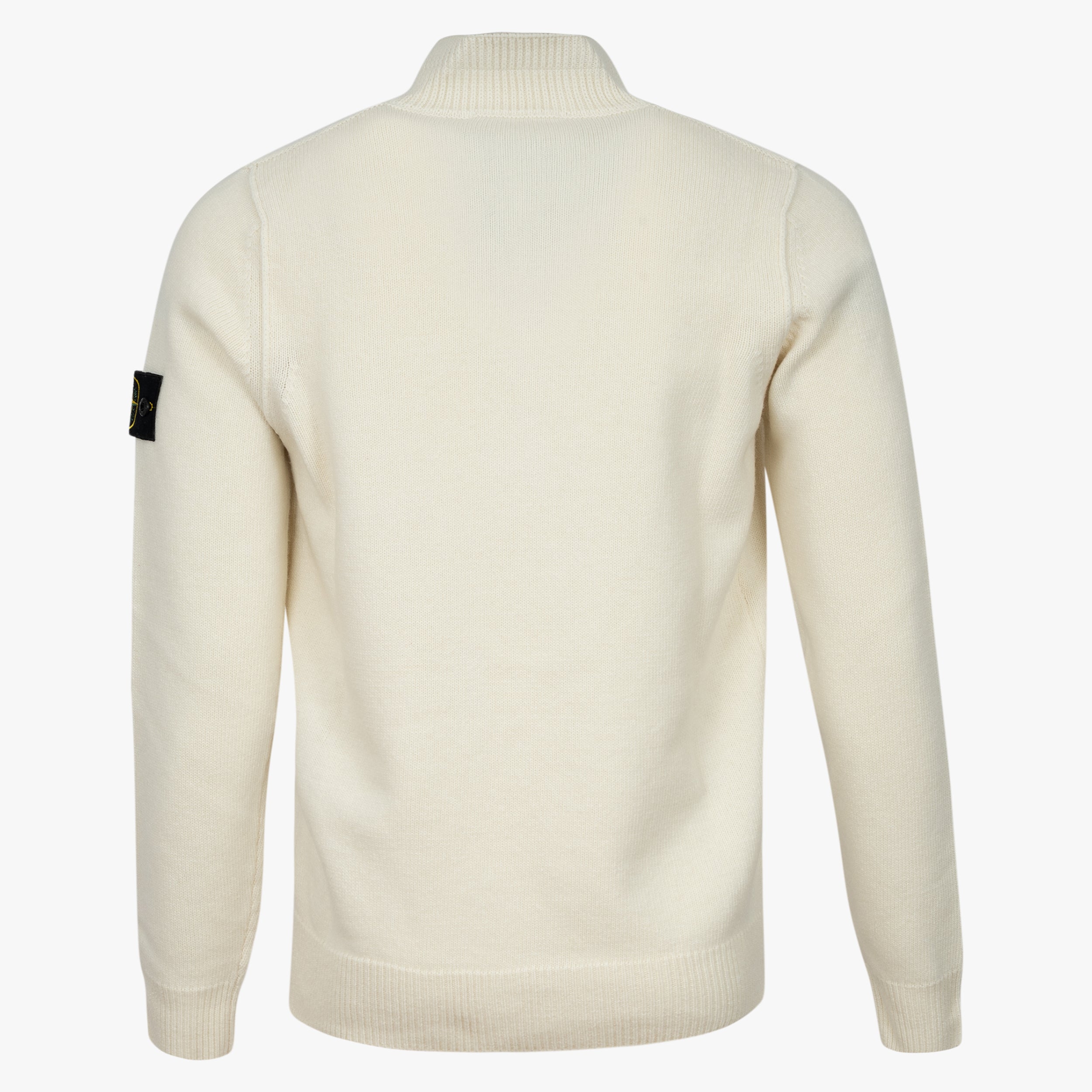 Stone Island Gebreide Trui met Knopenlijst Crème | Lambswool