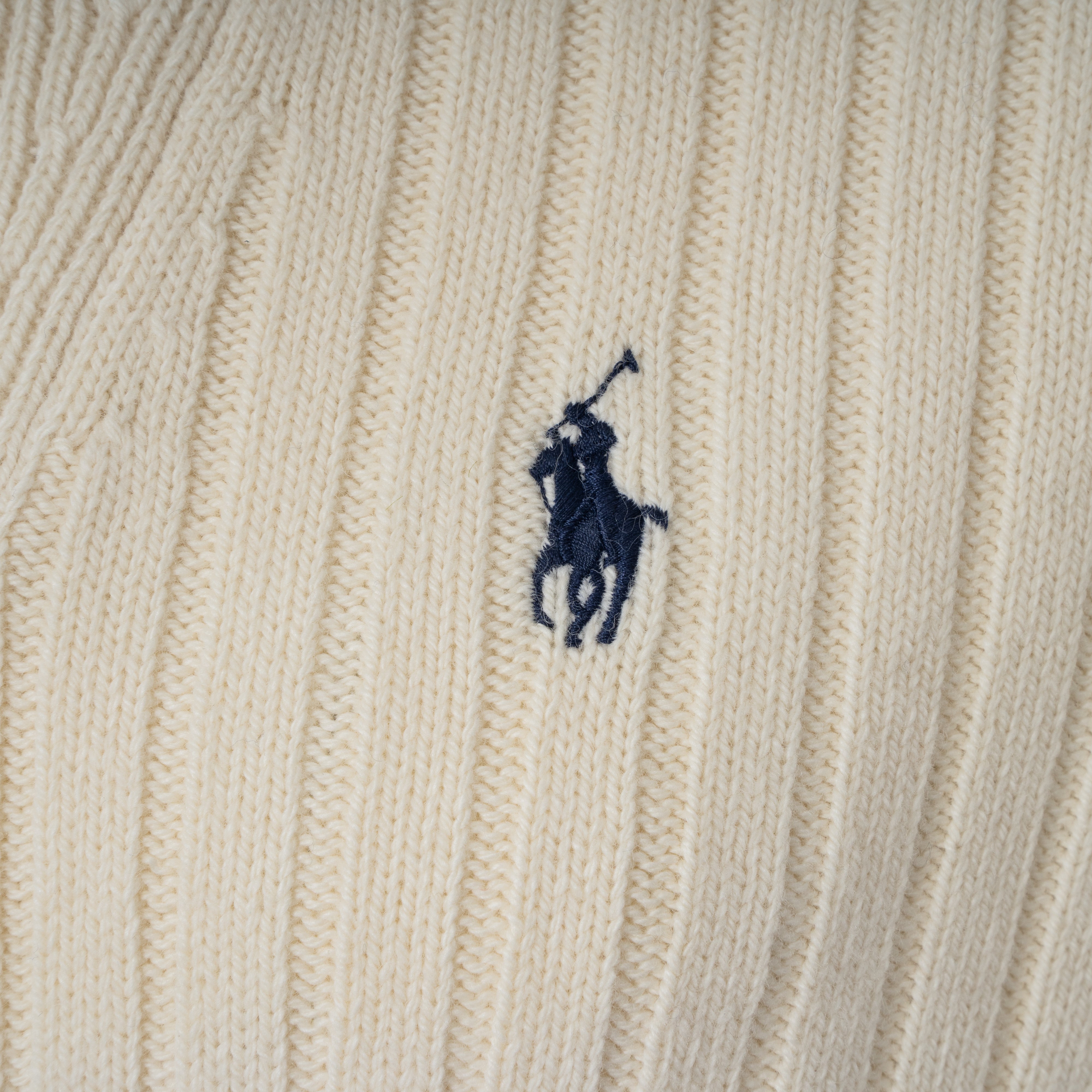 Ralph Lauren Gebreide Trui met Rits Crème