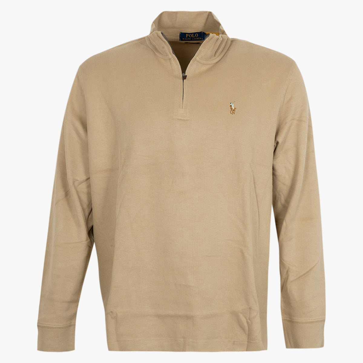 Ralph Lauren Sweater met Rits Khaki | Estate-Rib