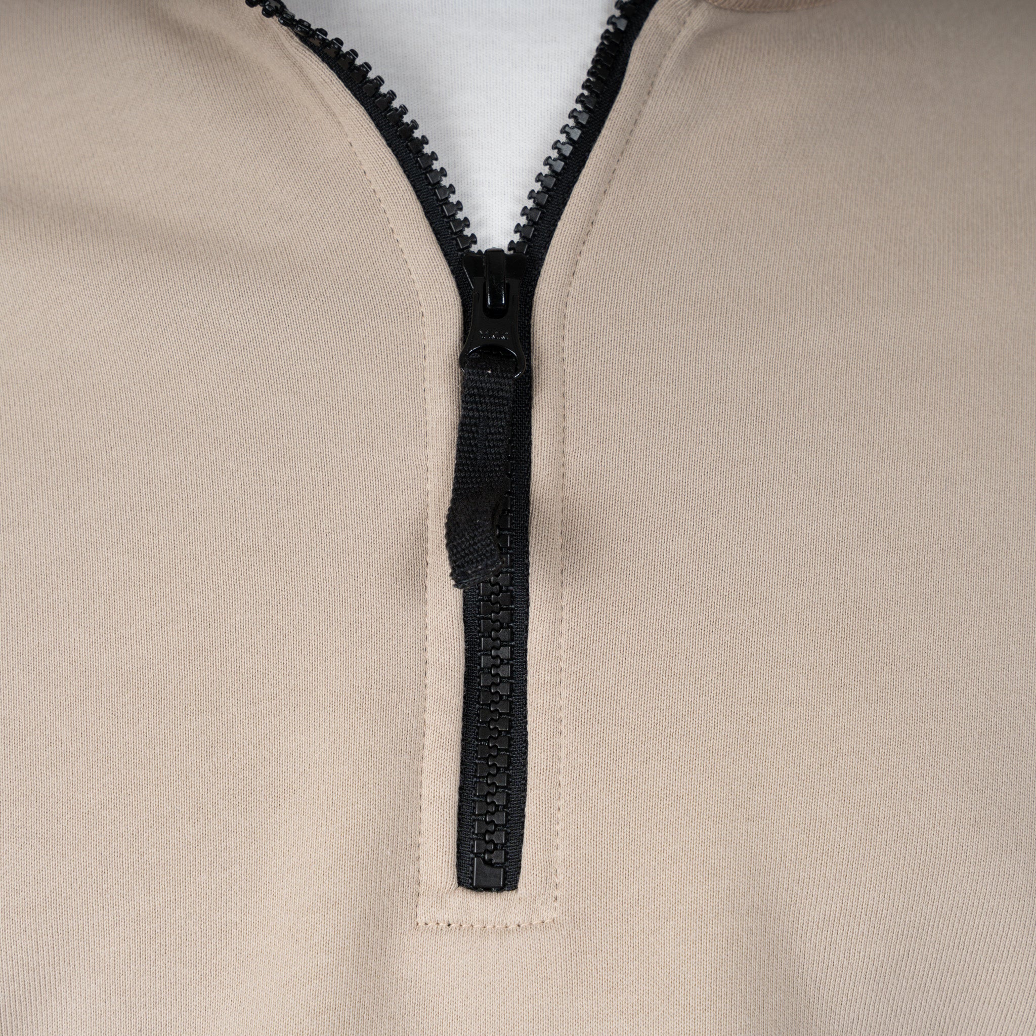 Stone Island Sweater met Rits Zand | Cotton Fleece