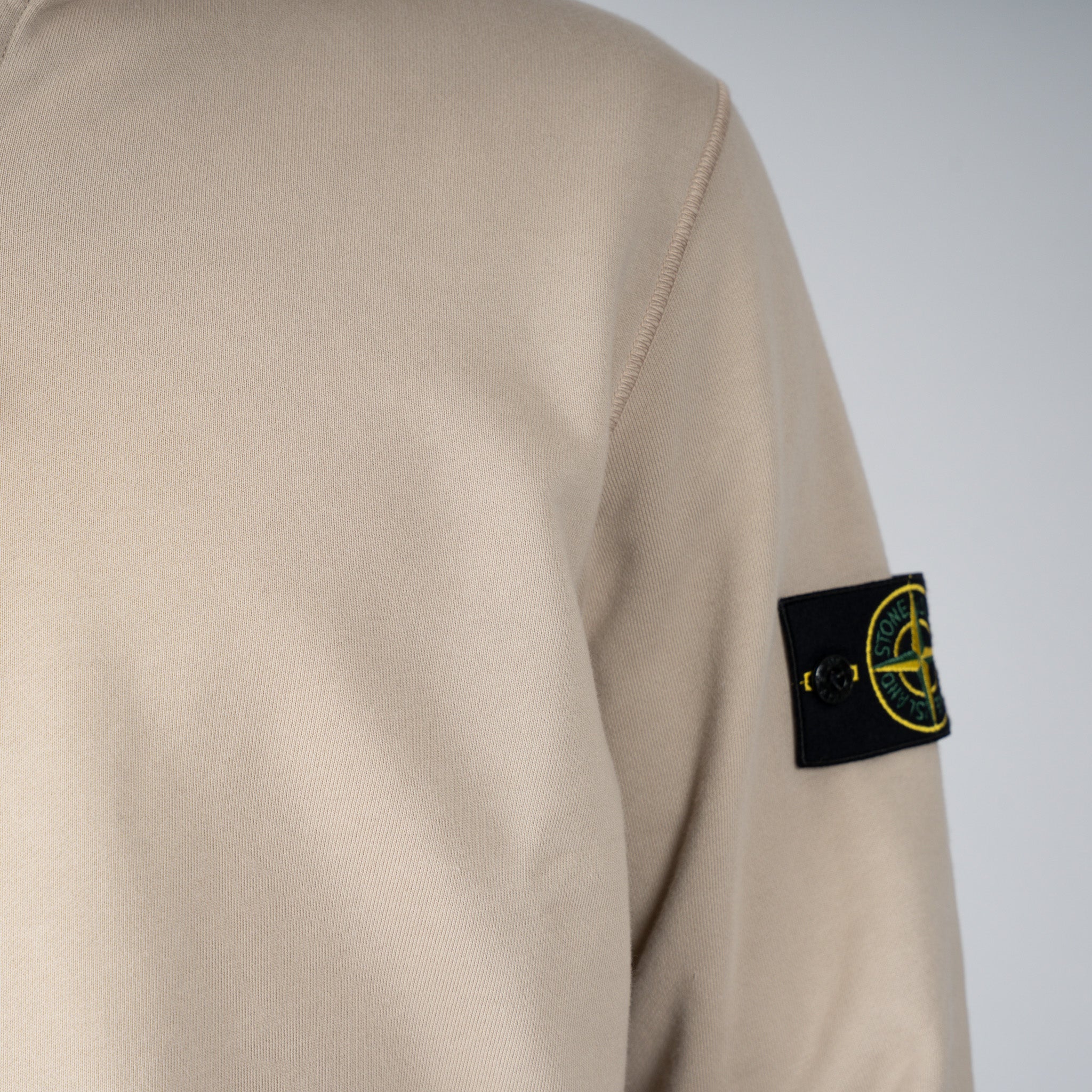 Stone Island Sweater met Rits Zand | Cotton Fleece