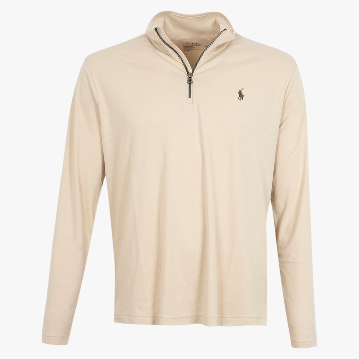 Ralph Lauren Trui met Rits Beige | Performance Interlock