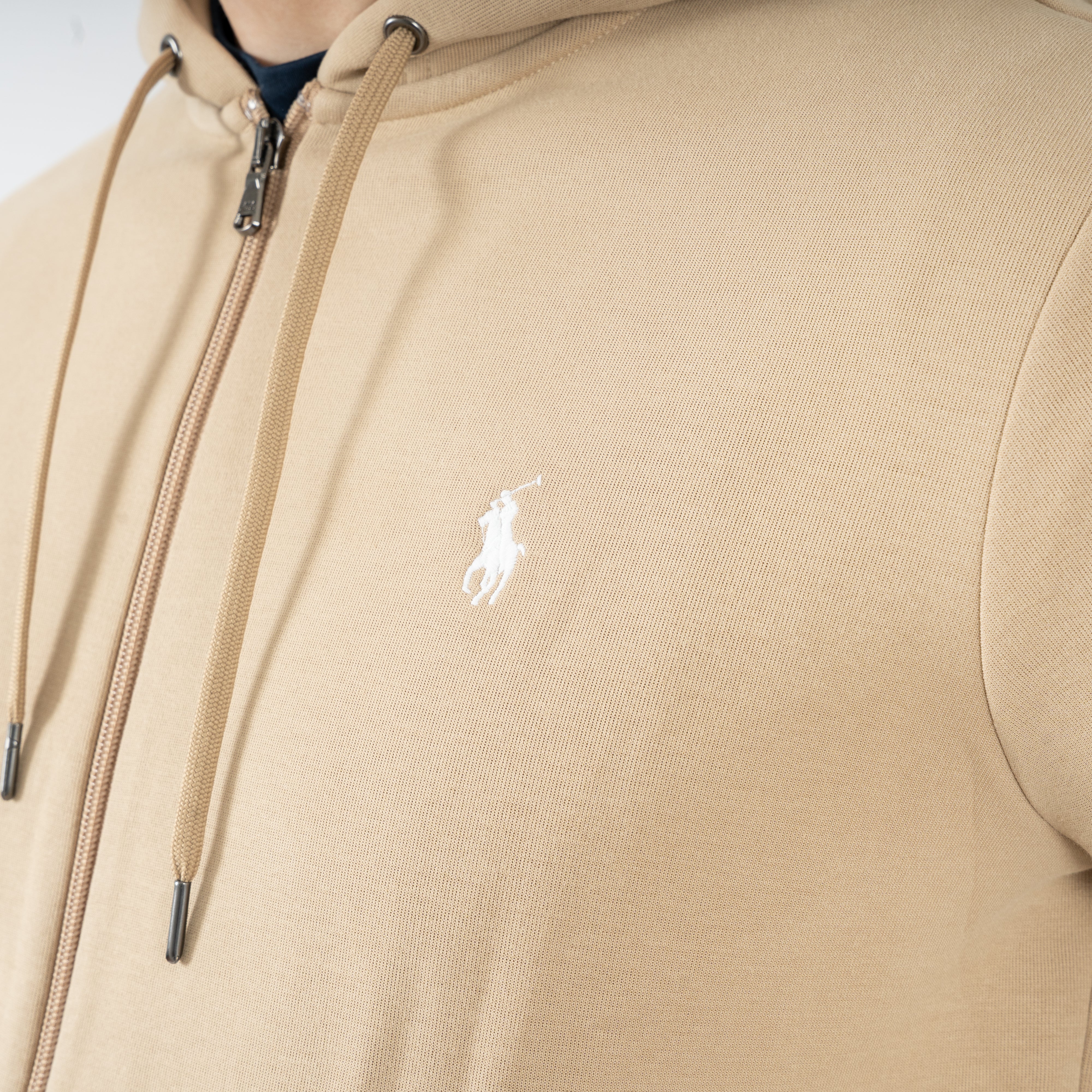 Ralph Lauren Vest Zand | Double-Knit Hoodie