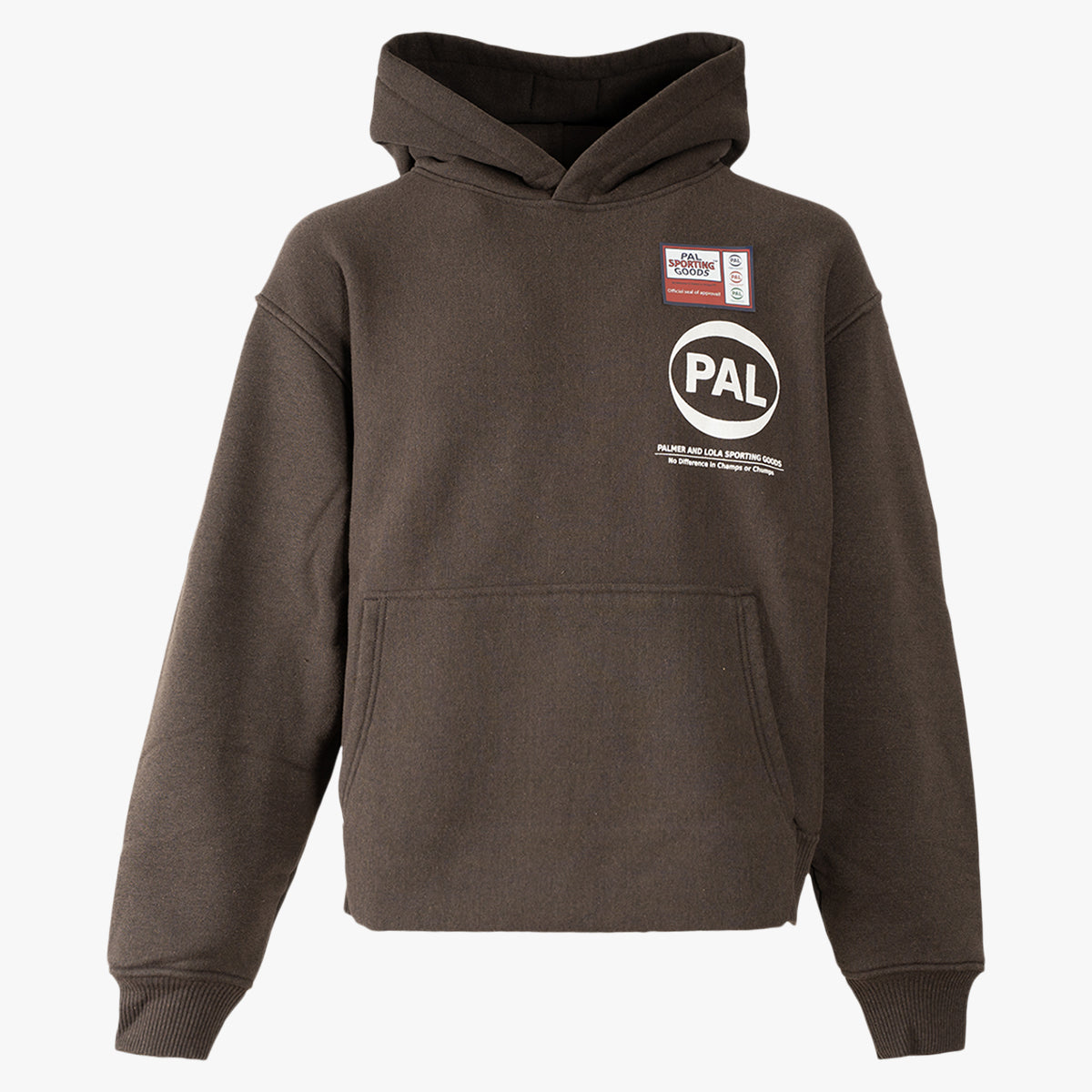 Pal Sporting Goods Hoodie met Backprint Bruin | New Pre-Game 25
