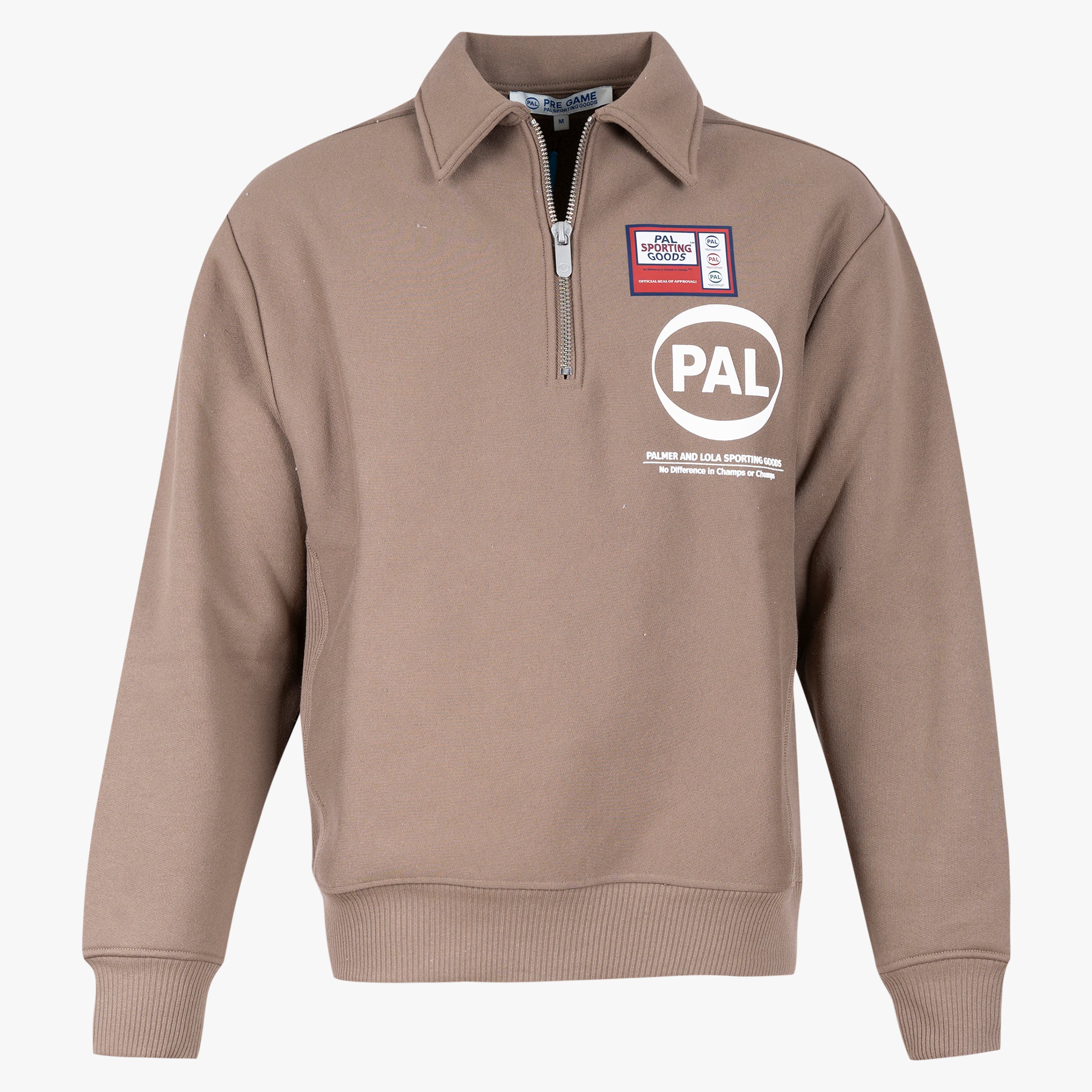 Pal Sporting Goods Sweater met Rits Bruin | Pre Game