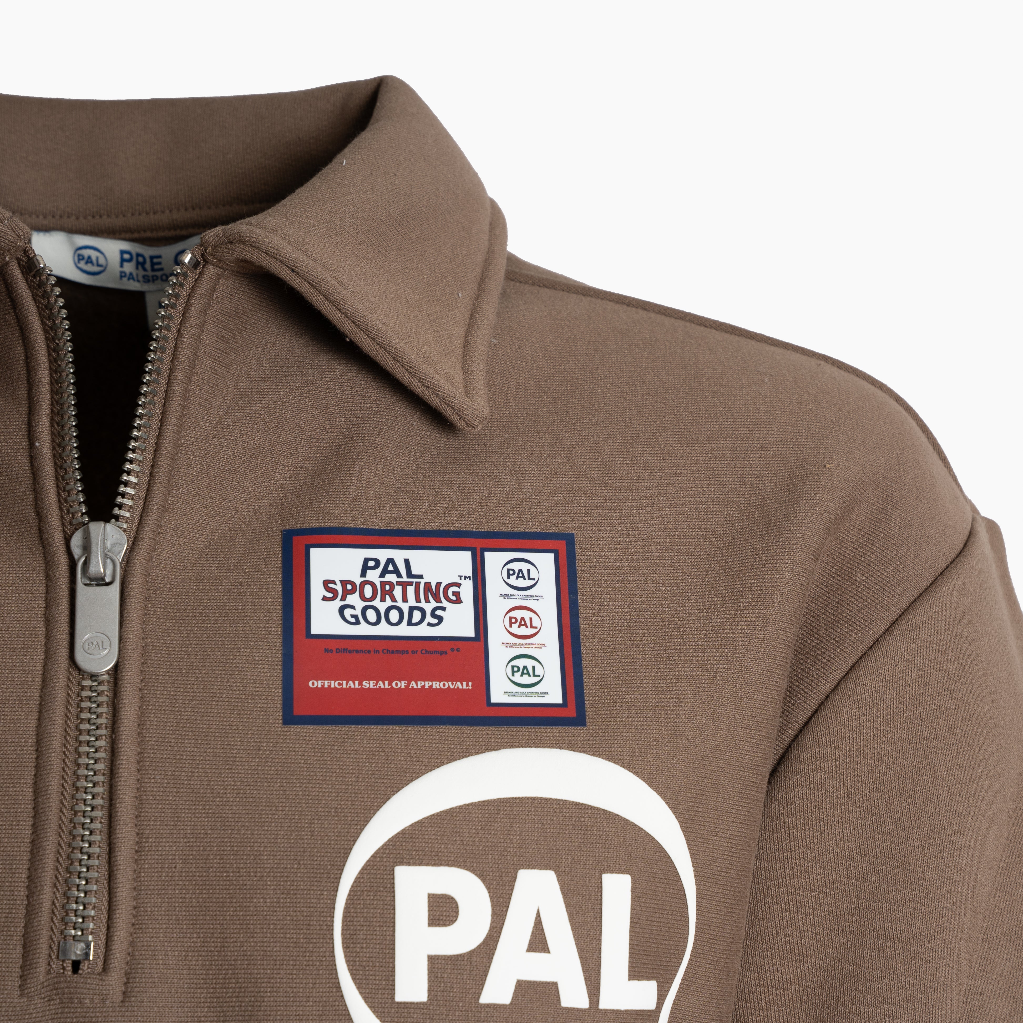 Pal Sporting Goods Sweater met Rits Bruin | Pre Game