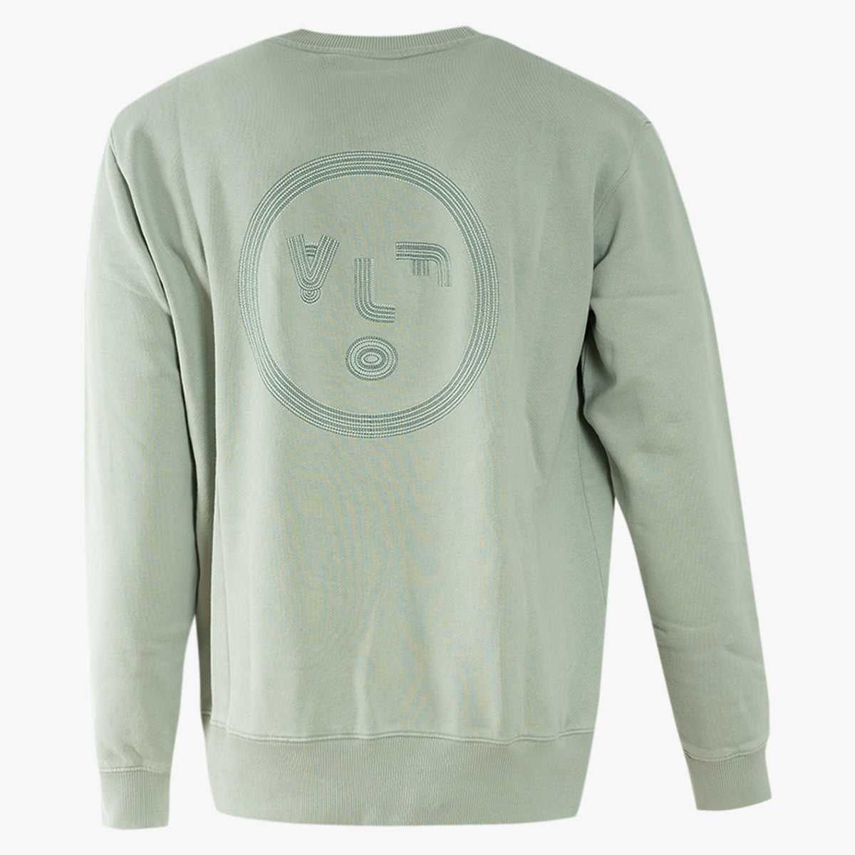 Olaf Sweater met Backprint Lichtgroen | Lined Face Crewneck