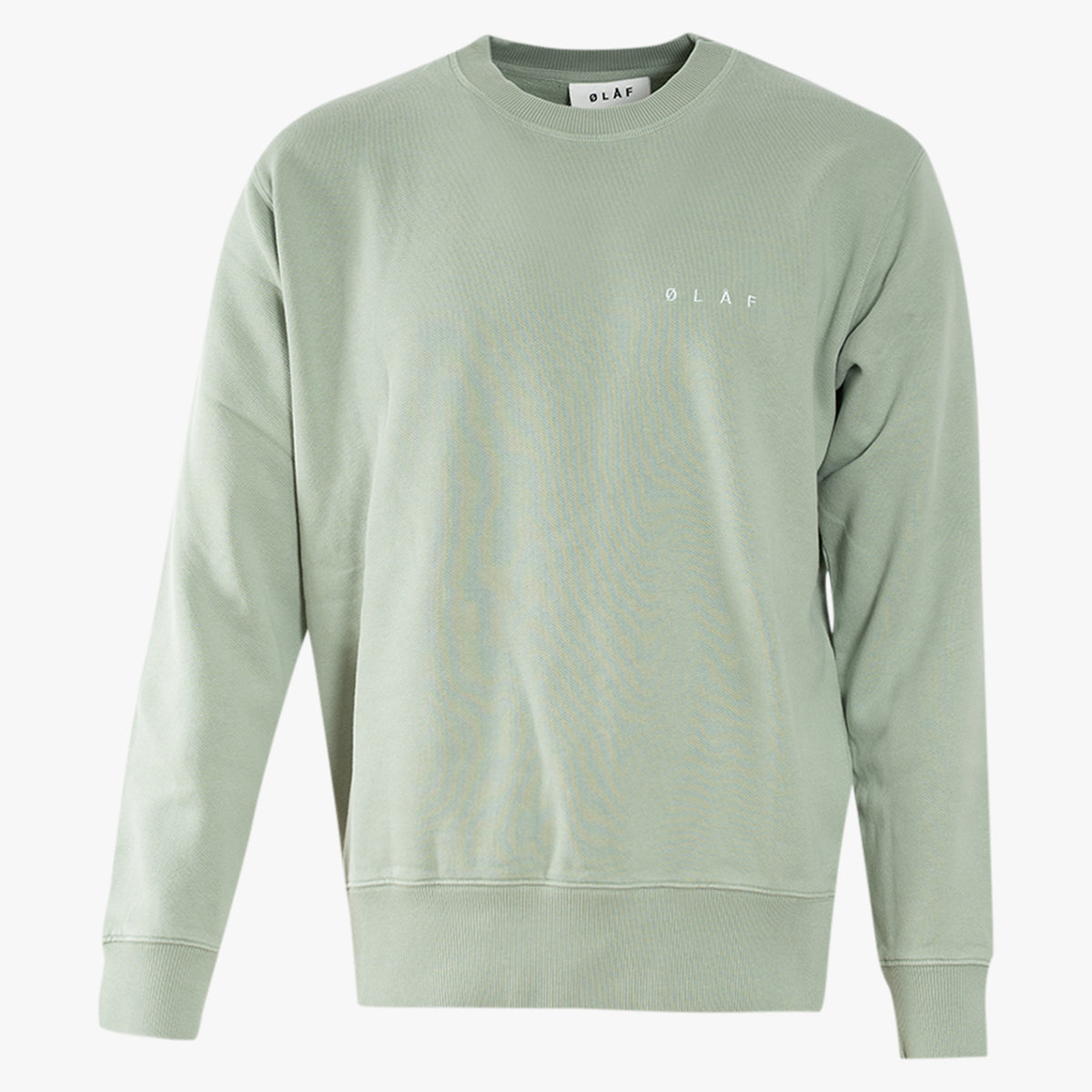 Olaf Sweater met Backprint Lichtgroen | Lined Face Crewneck