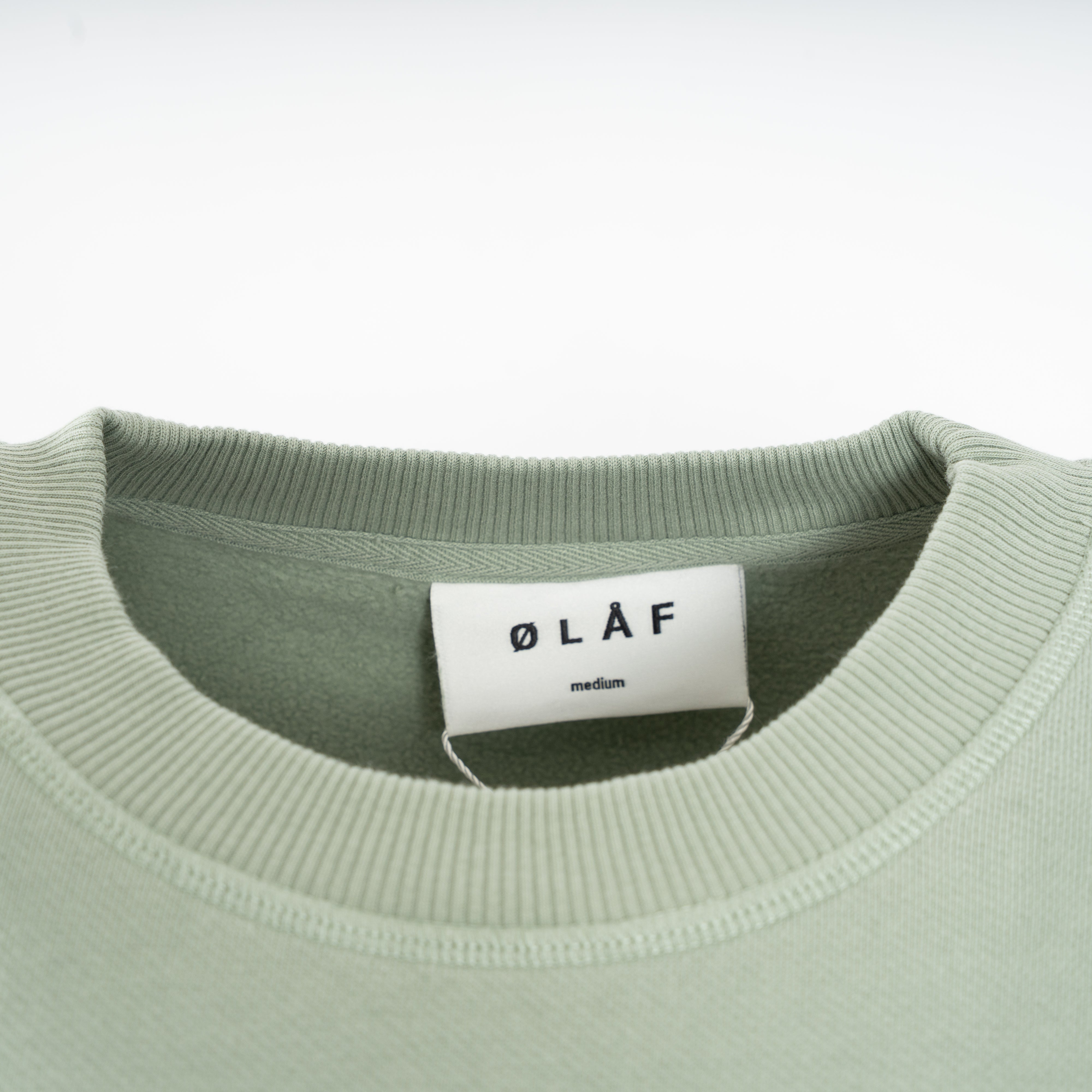 Olaf Sweater met Backprint Lichtgroen | Lined Face Crewneck