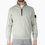 Stone Island Sweater met Rits Lichtgroen | Cotton Fleece