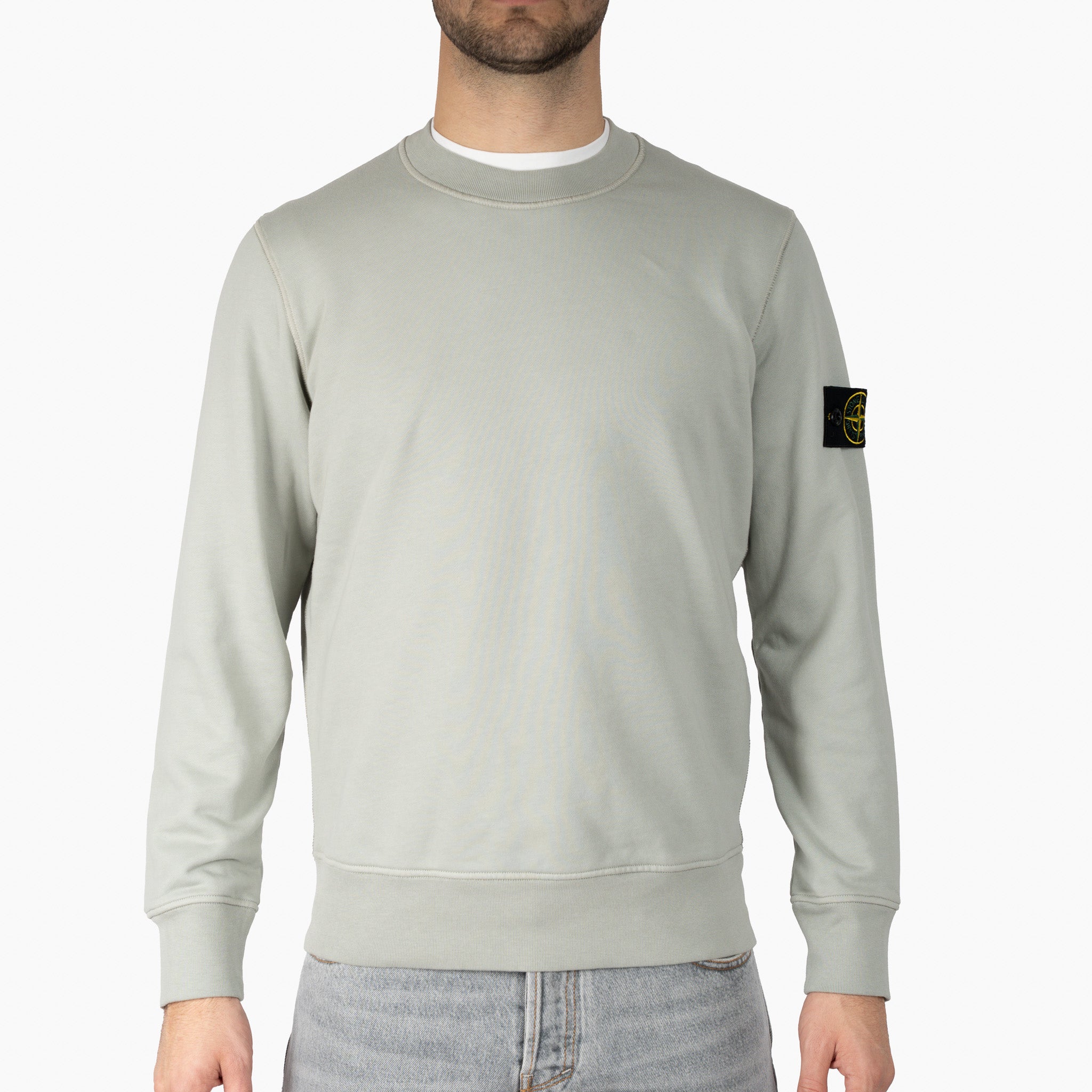 Stone Island Sweater Lichtgroen | Cotton Fleece