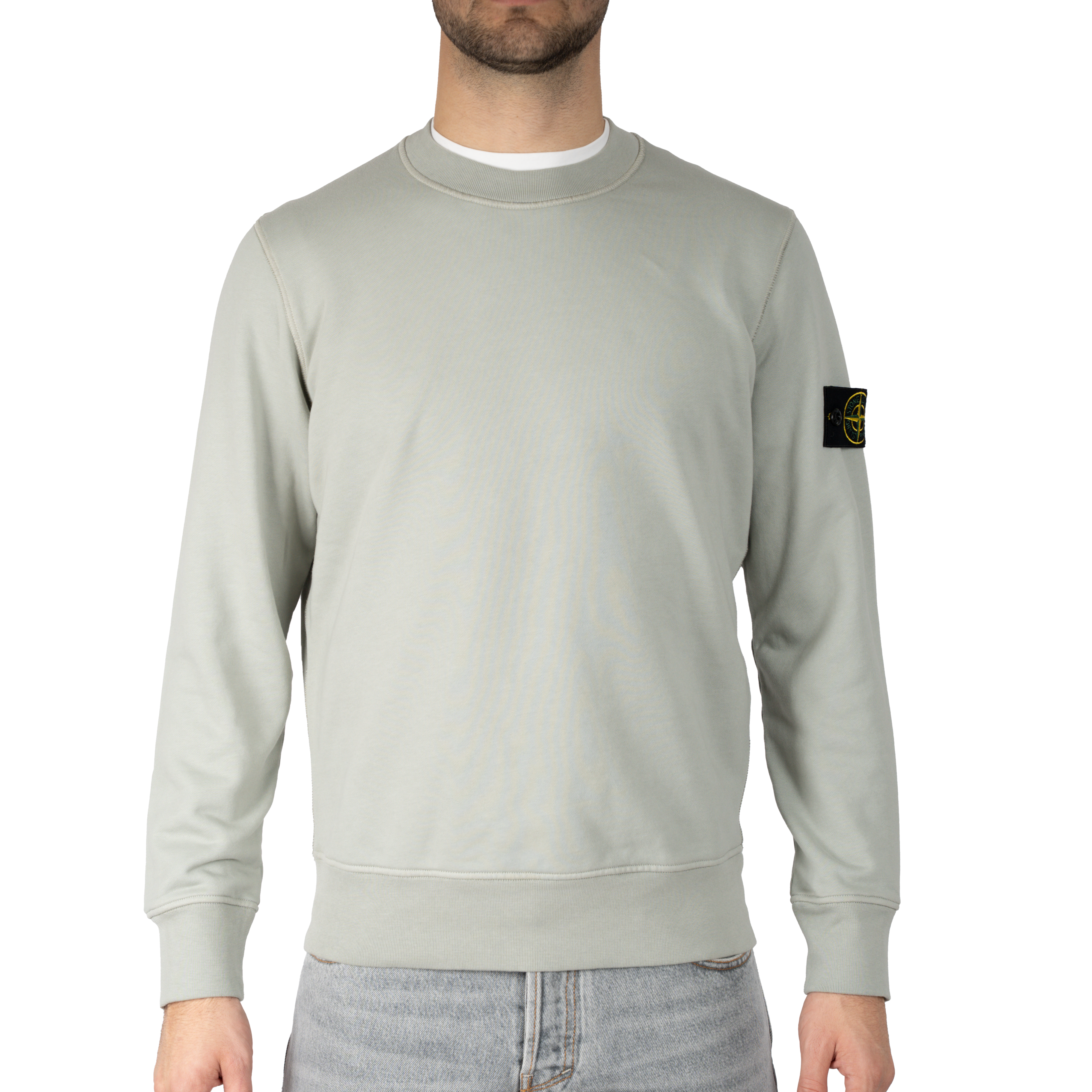 Stone Island Sweater Lichtgroen | Cotton Fleece