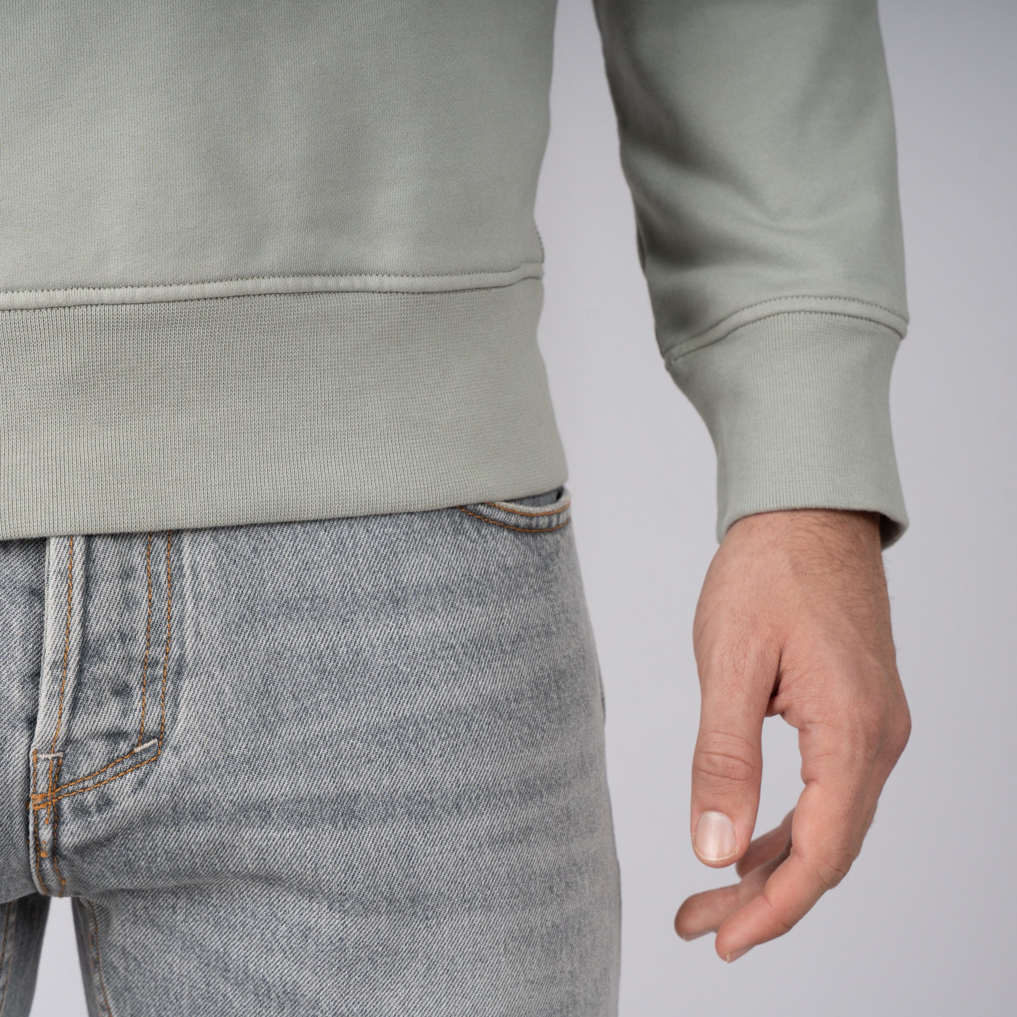 Stone Island Sweater Lichtgroen | Cotton Fleece