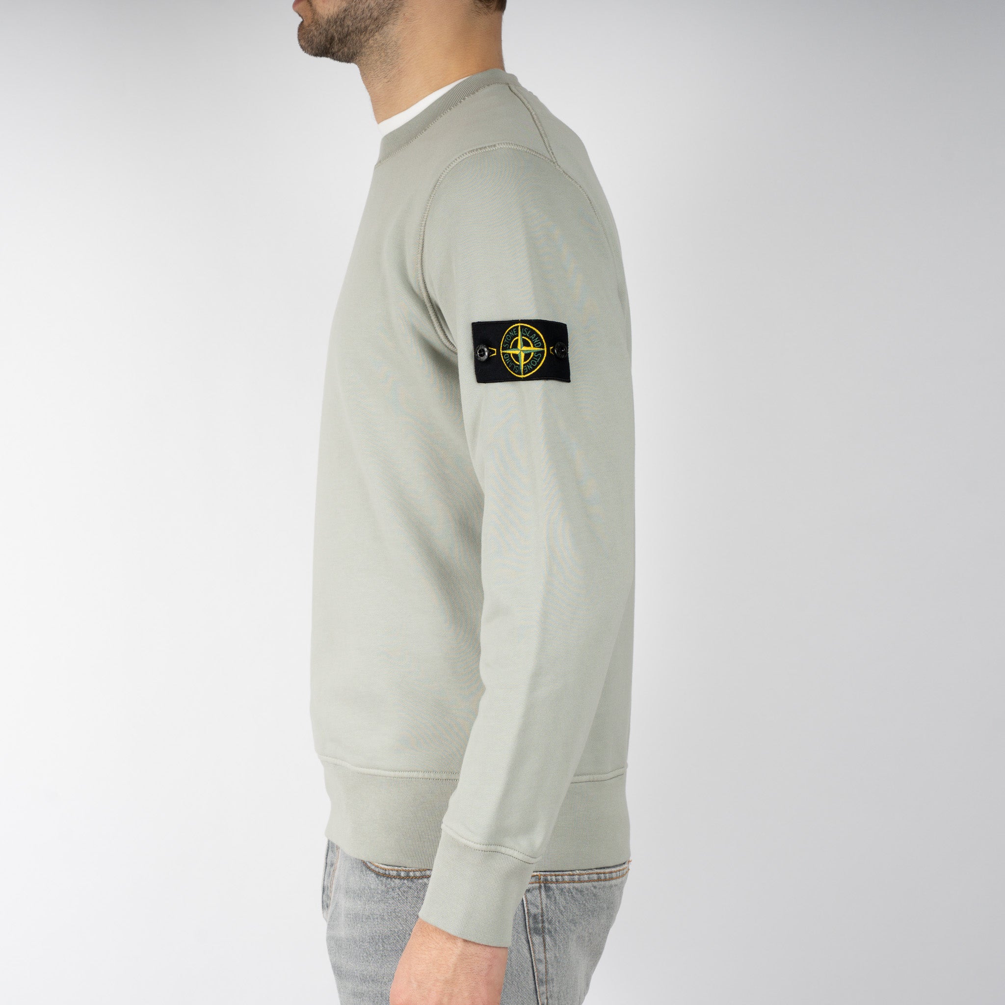 Stone Island Sweater Lichtgroen | Cotton Fleece