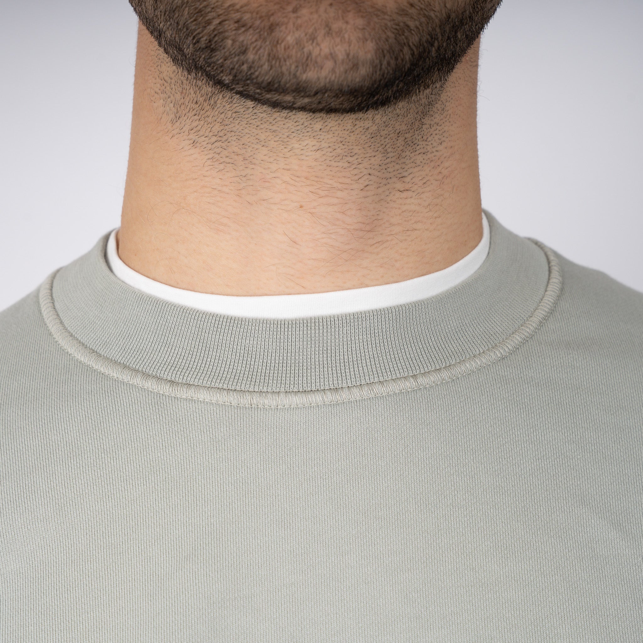 Stone Island Sweater Lichtgroen | Cotton Fleece