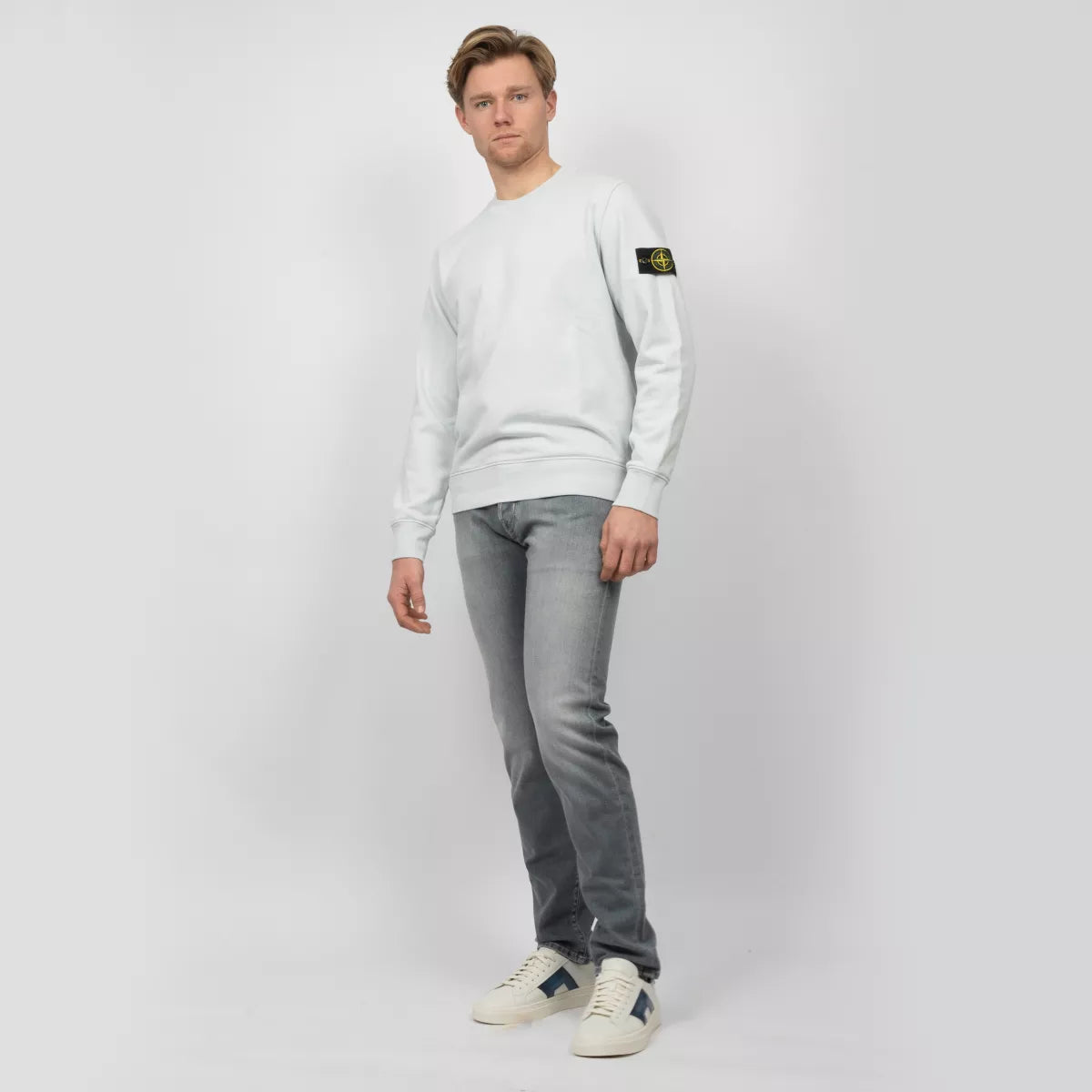 Stone Island Sweater Hemelsblauw | Cotton Fleece