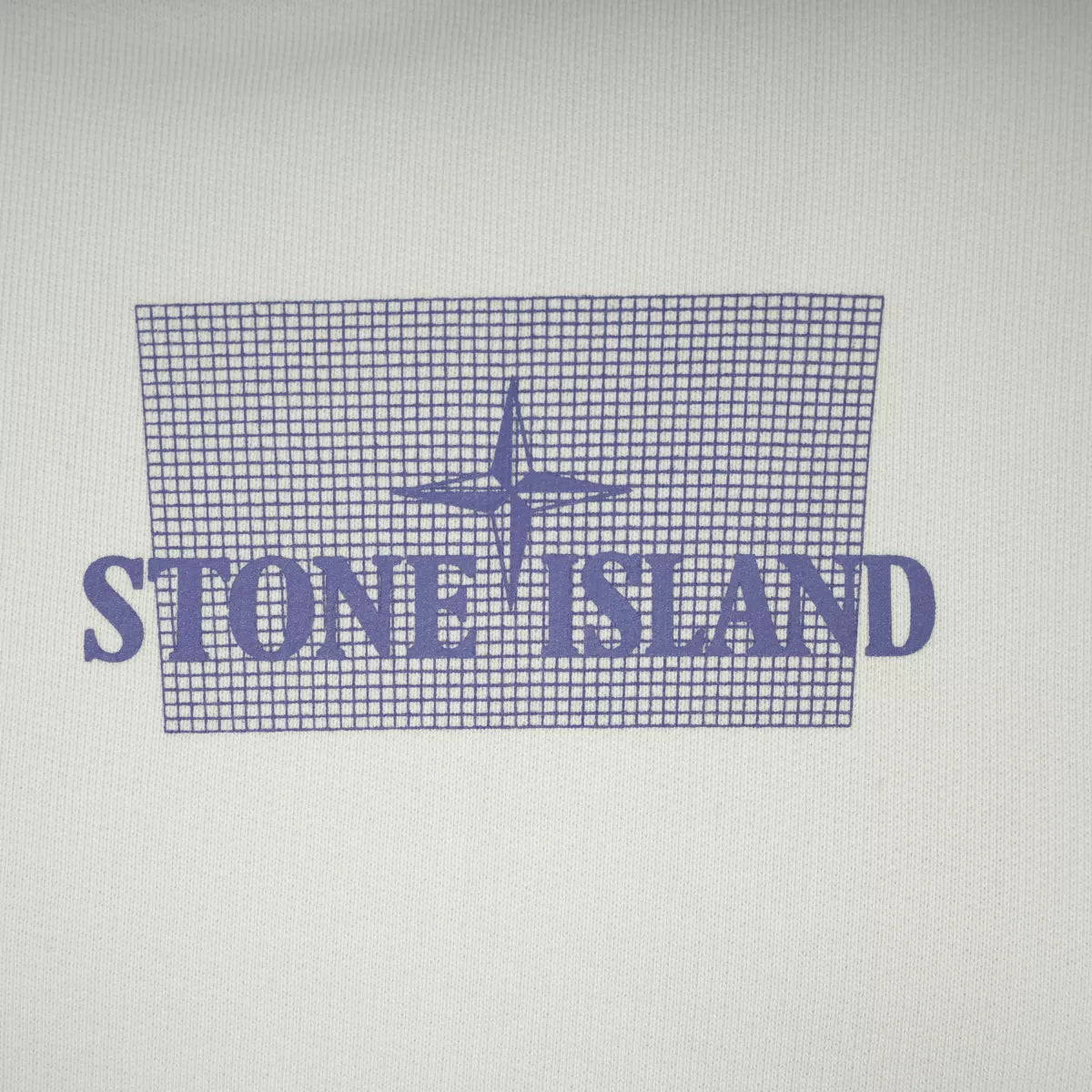 Stone Island Hoodie met Backprint Lichtblauw | Grid Hoodie