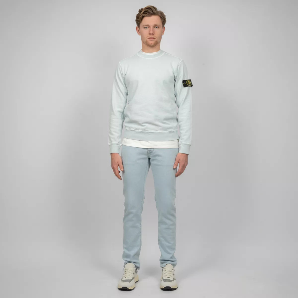 Stone Island Sweater Lichtblauw | Malfilé Fleece