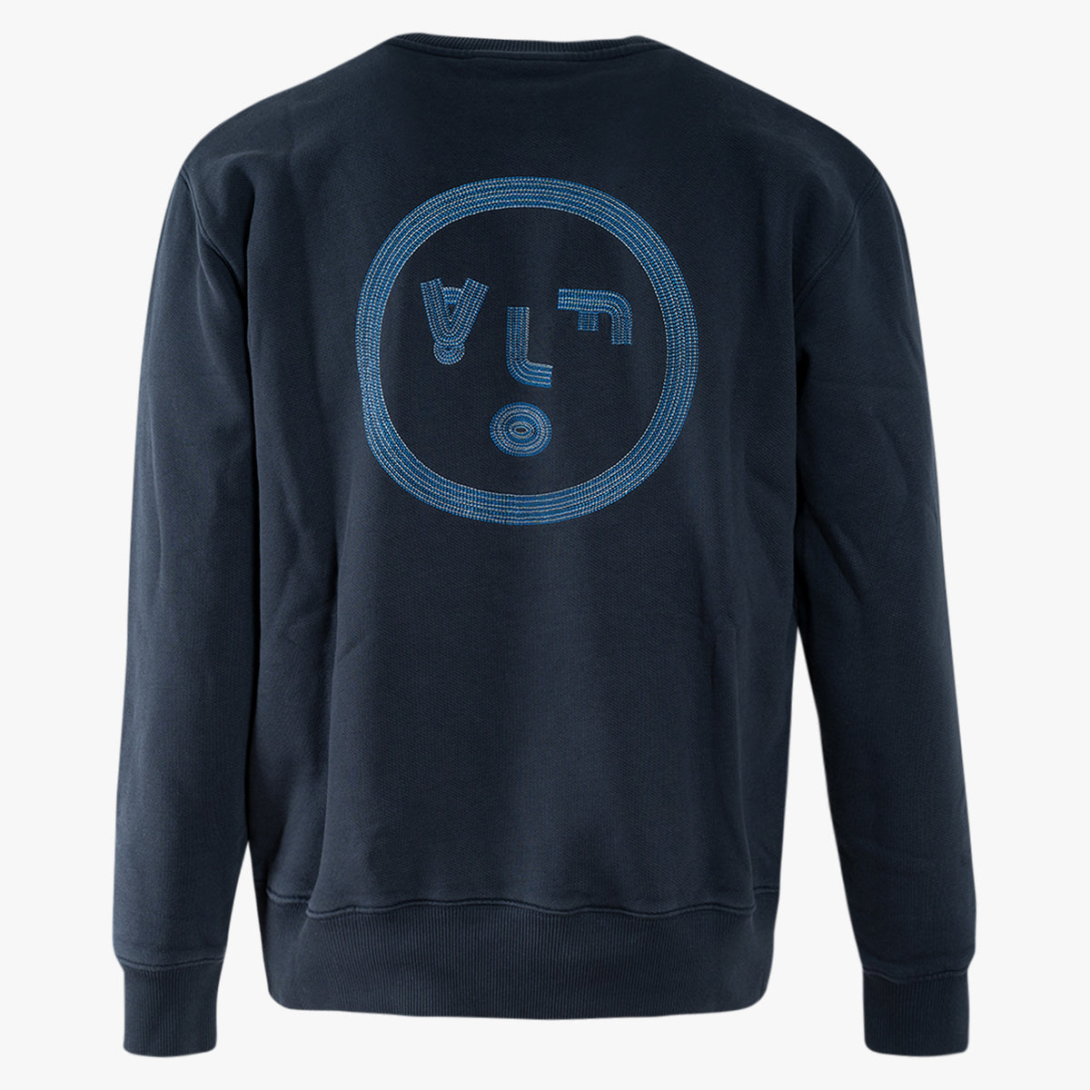 Olaf Sweater met Backprint Donkerblauw | Lined Face Crewneck