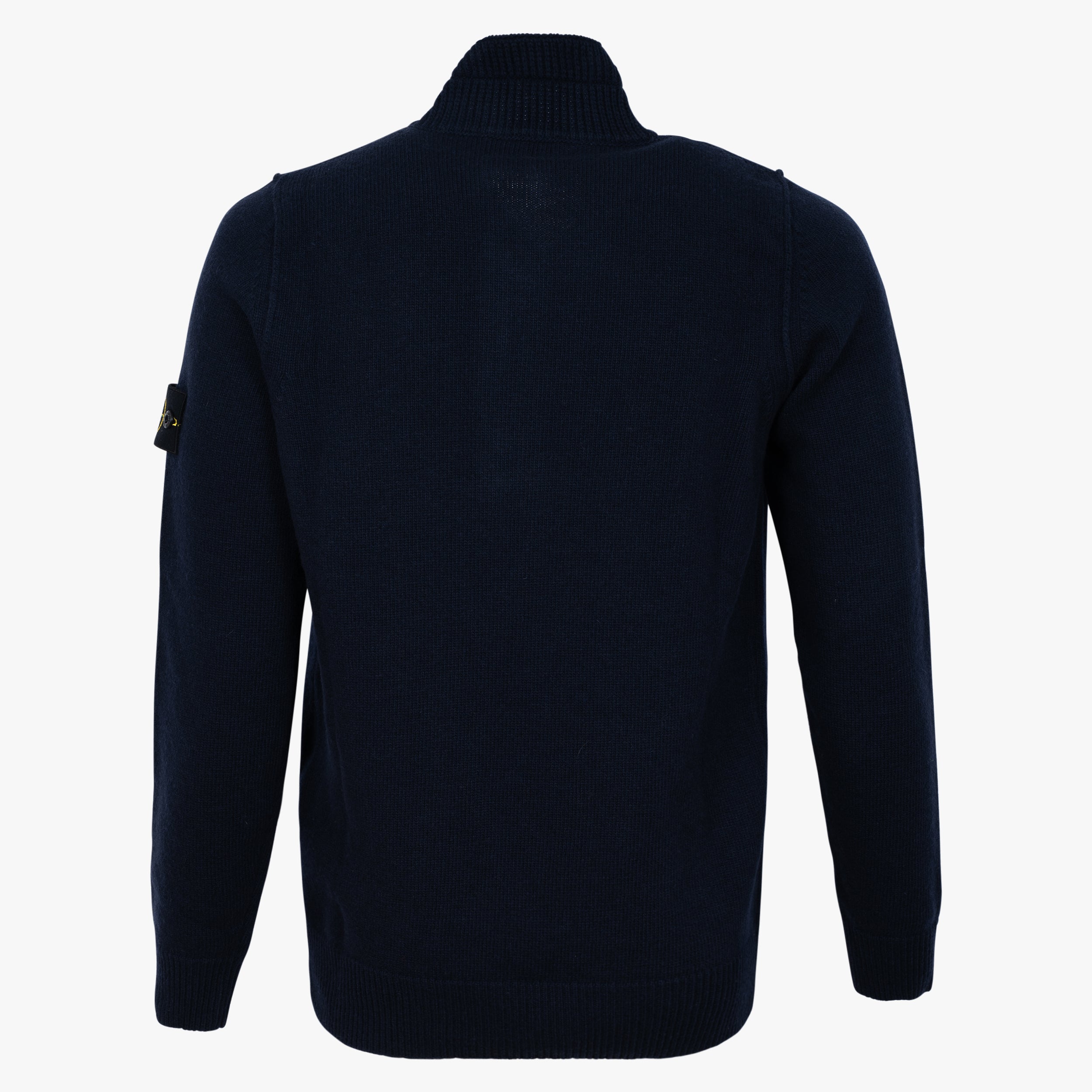 Stone Island Gebreide Trui met Knopenlijst Donkerblauw | Lambswool