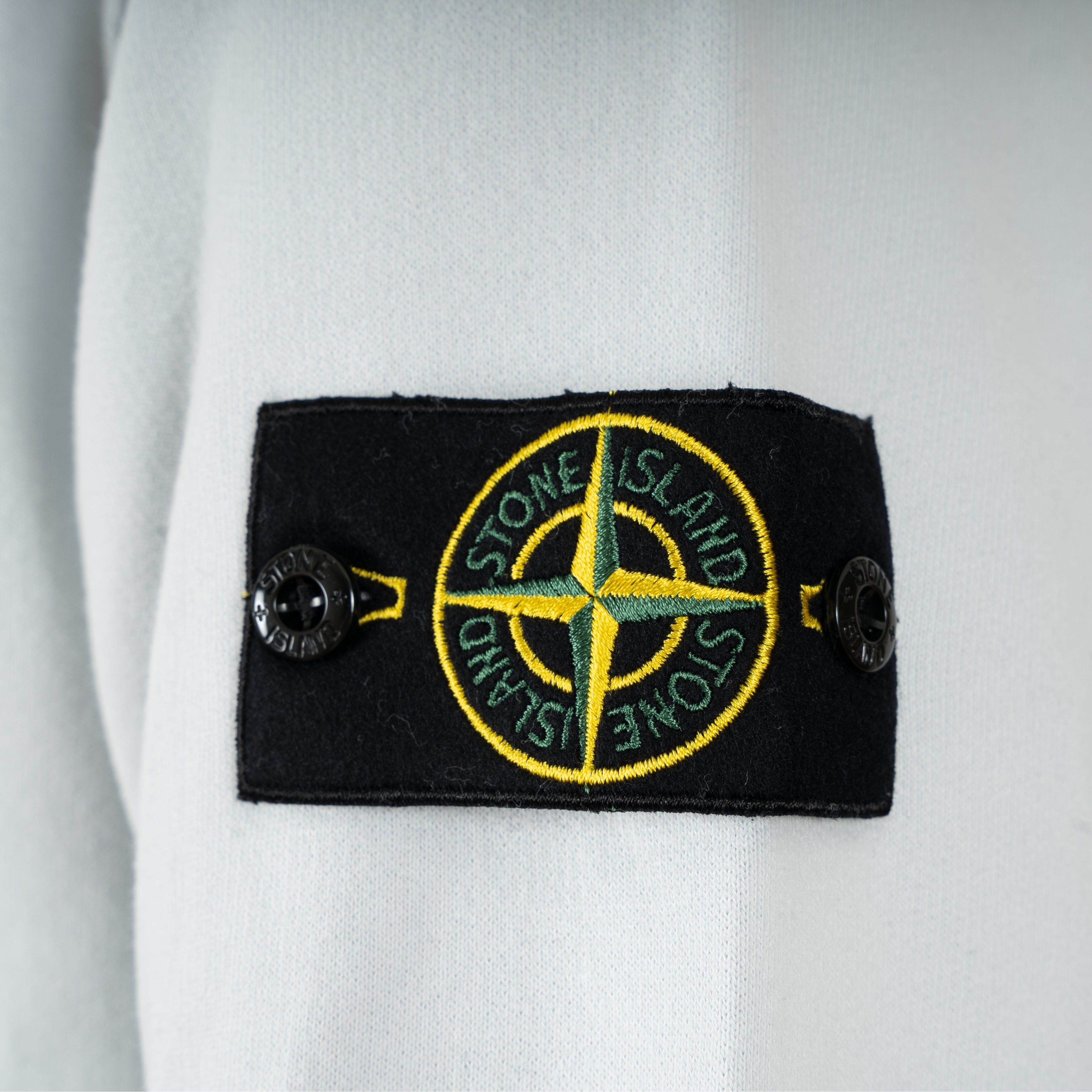 Stone Island Sweater Lichtblauw | Brushed Organic Cotton Fleece