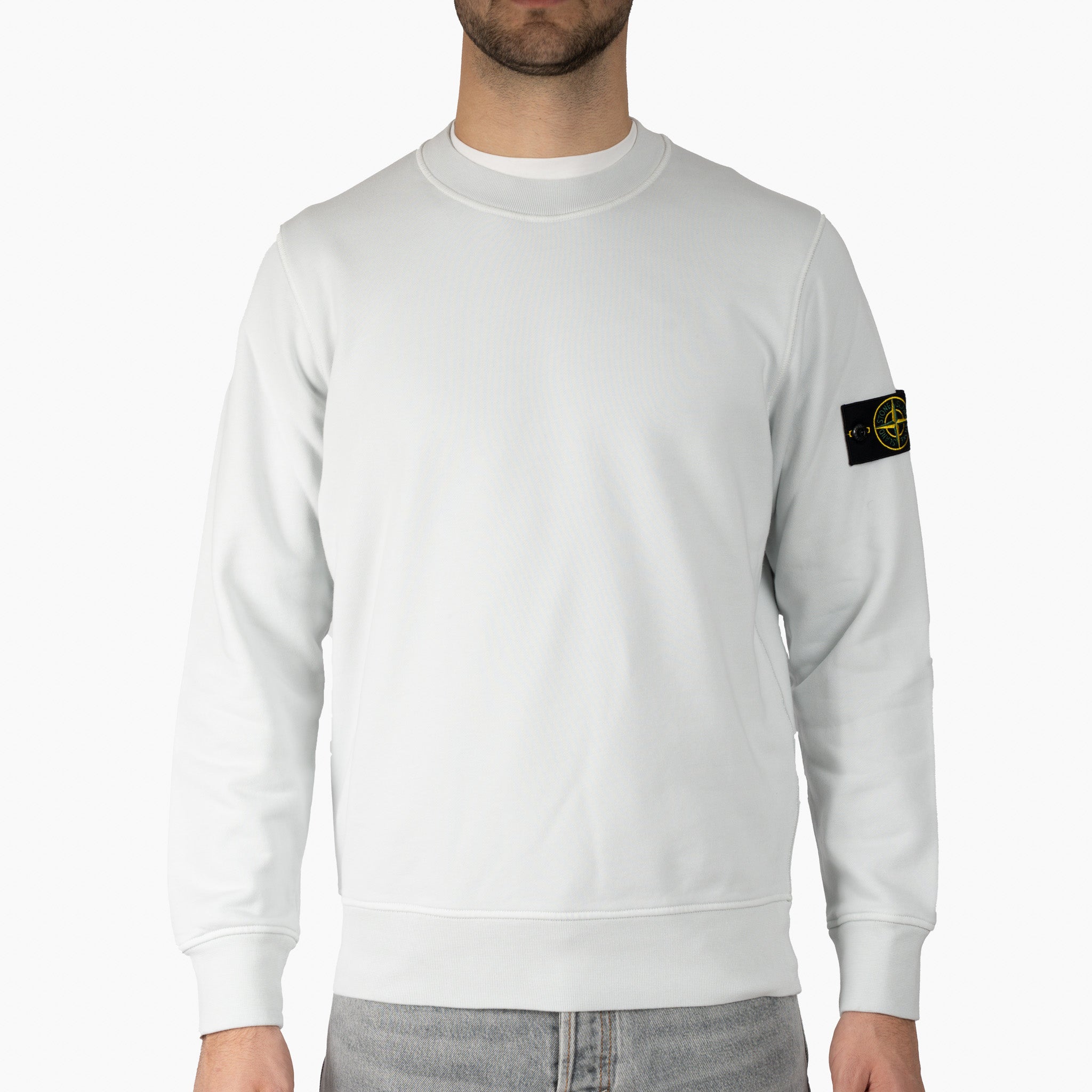 Stone Island Sweater Lichtblauw | Cotton Fleece