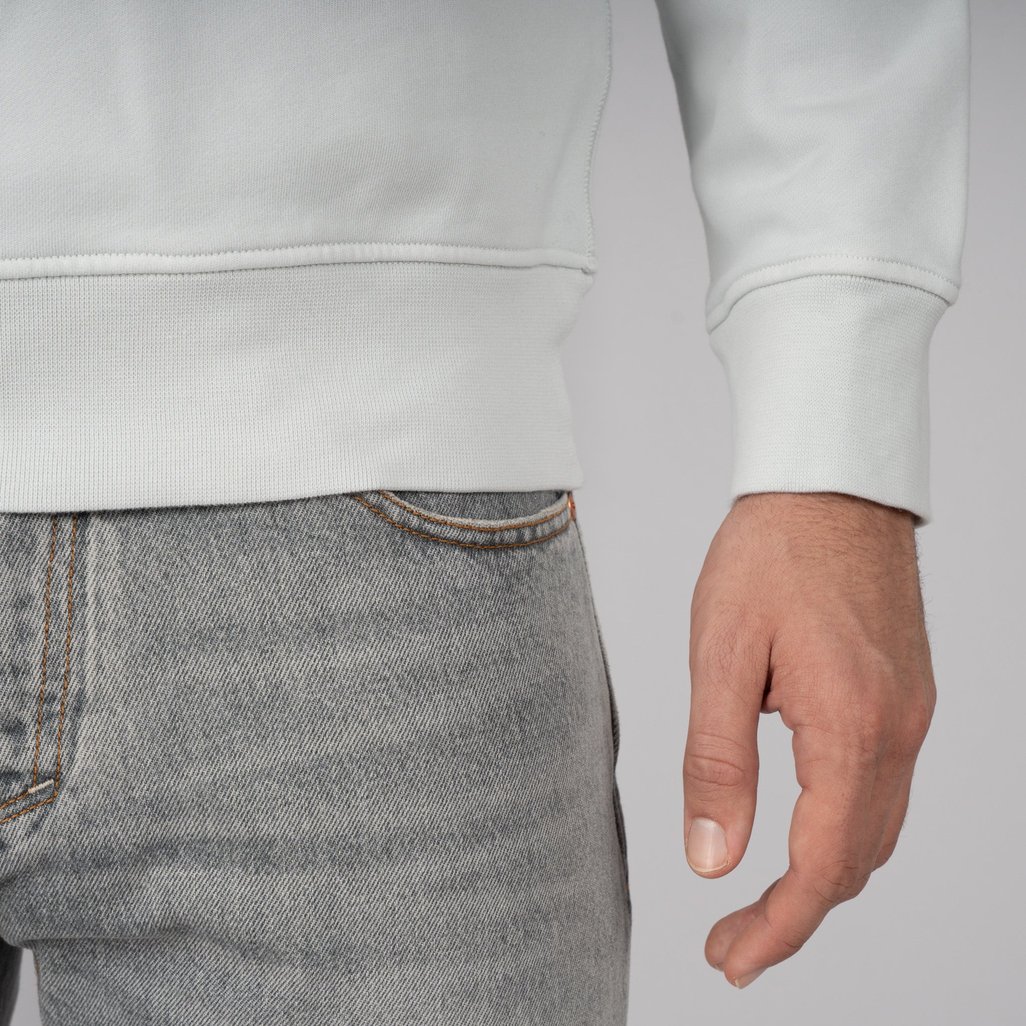 Stone Island Sweater Lichtblauw | Cotton Fleece