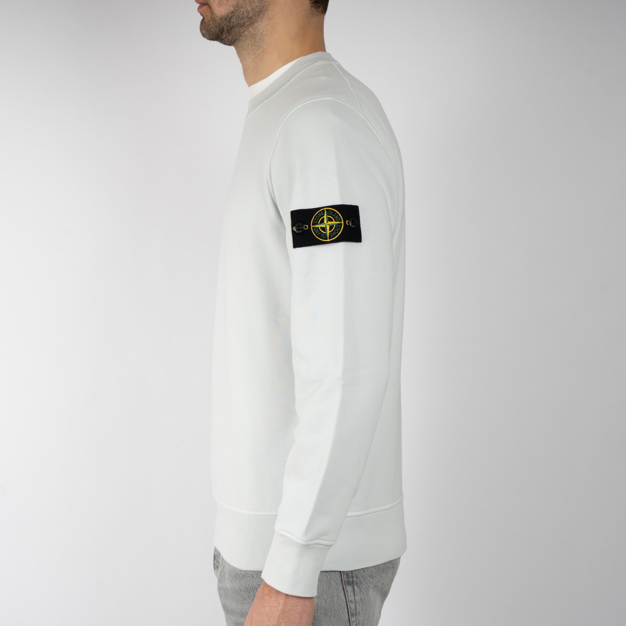 Stone Island Sweater Lichtblauw | Cotton Fleece