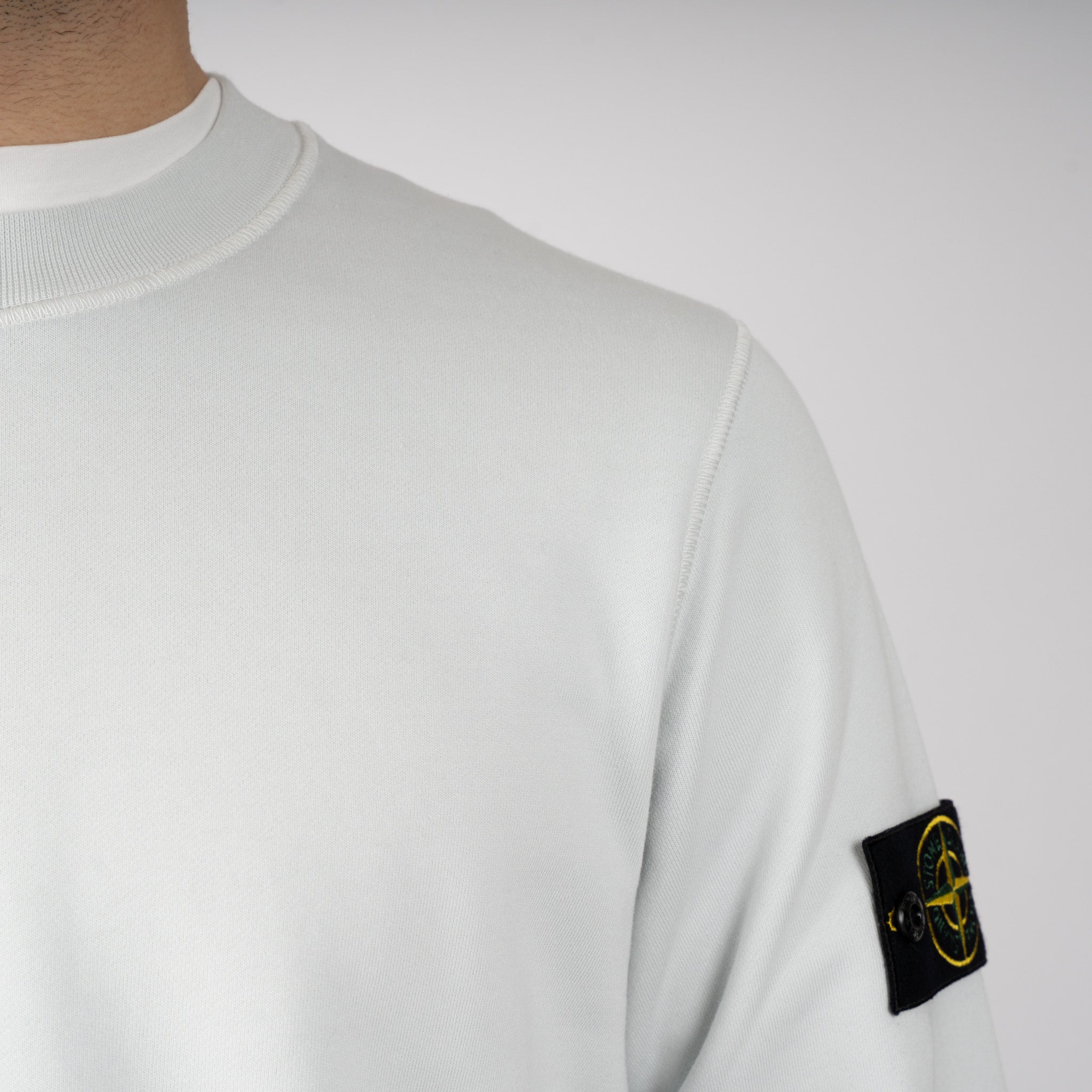 Stone Island Sweater Lichtblauw | Cotton Fleece