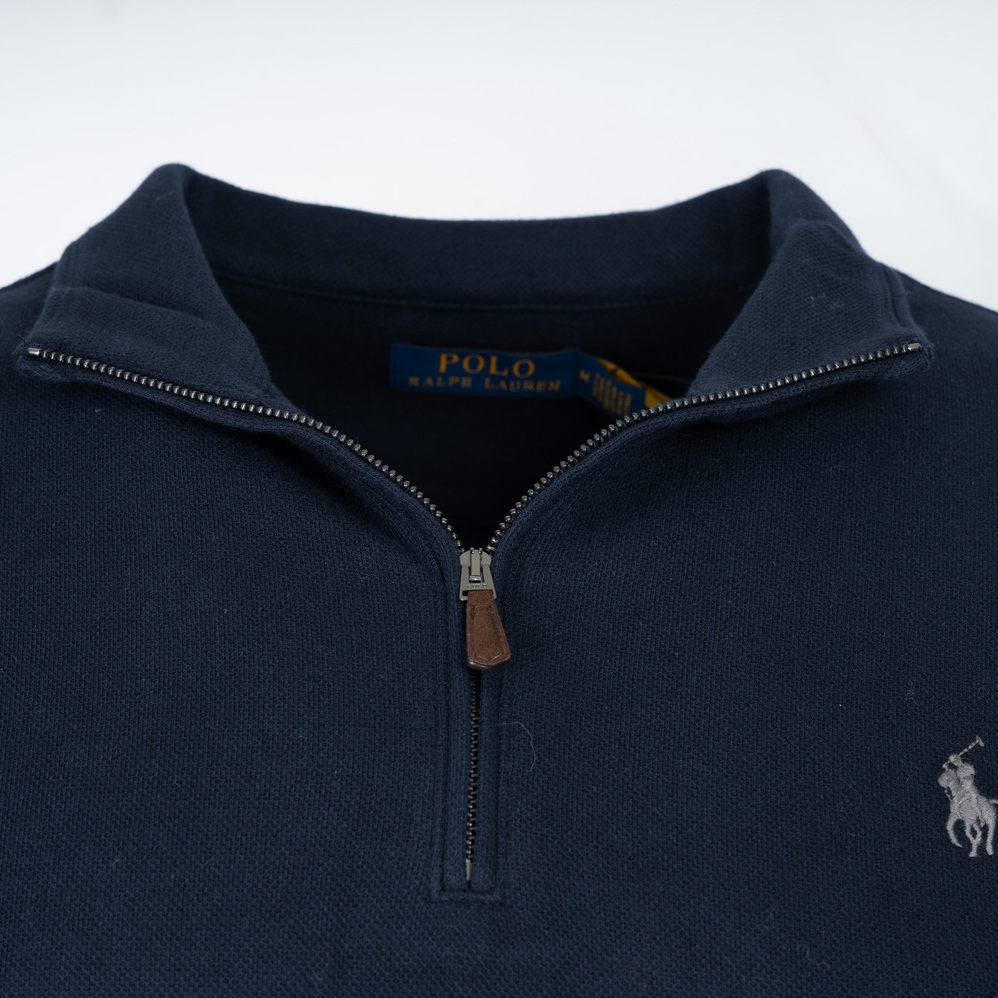 Ralph Lauren Gebreide Trui met Rits Blauw | Double-Knit Mesh