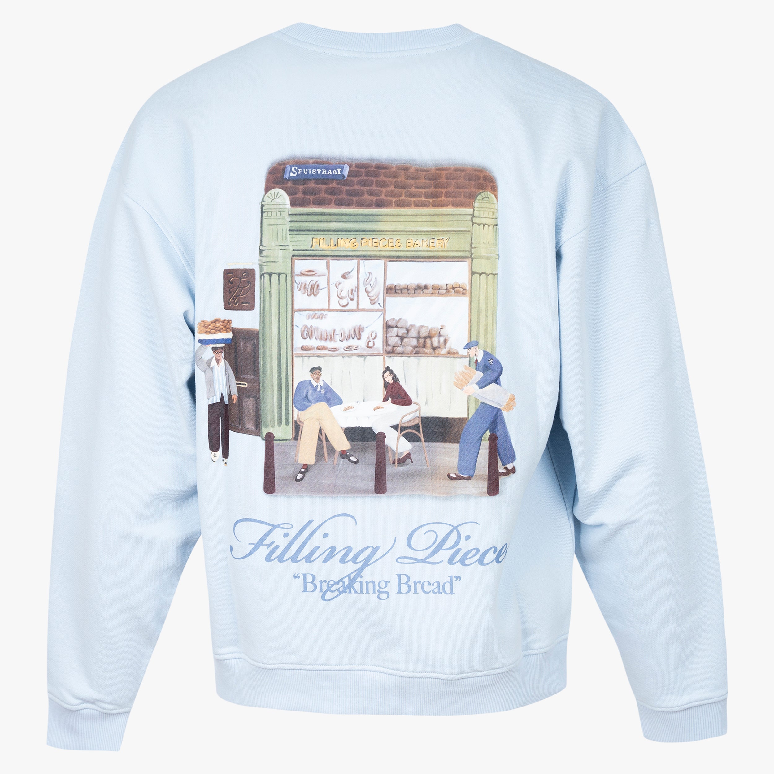Filling Pieces Sweater Backprint Lichtblauw | Bakery