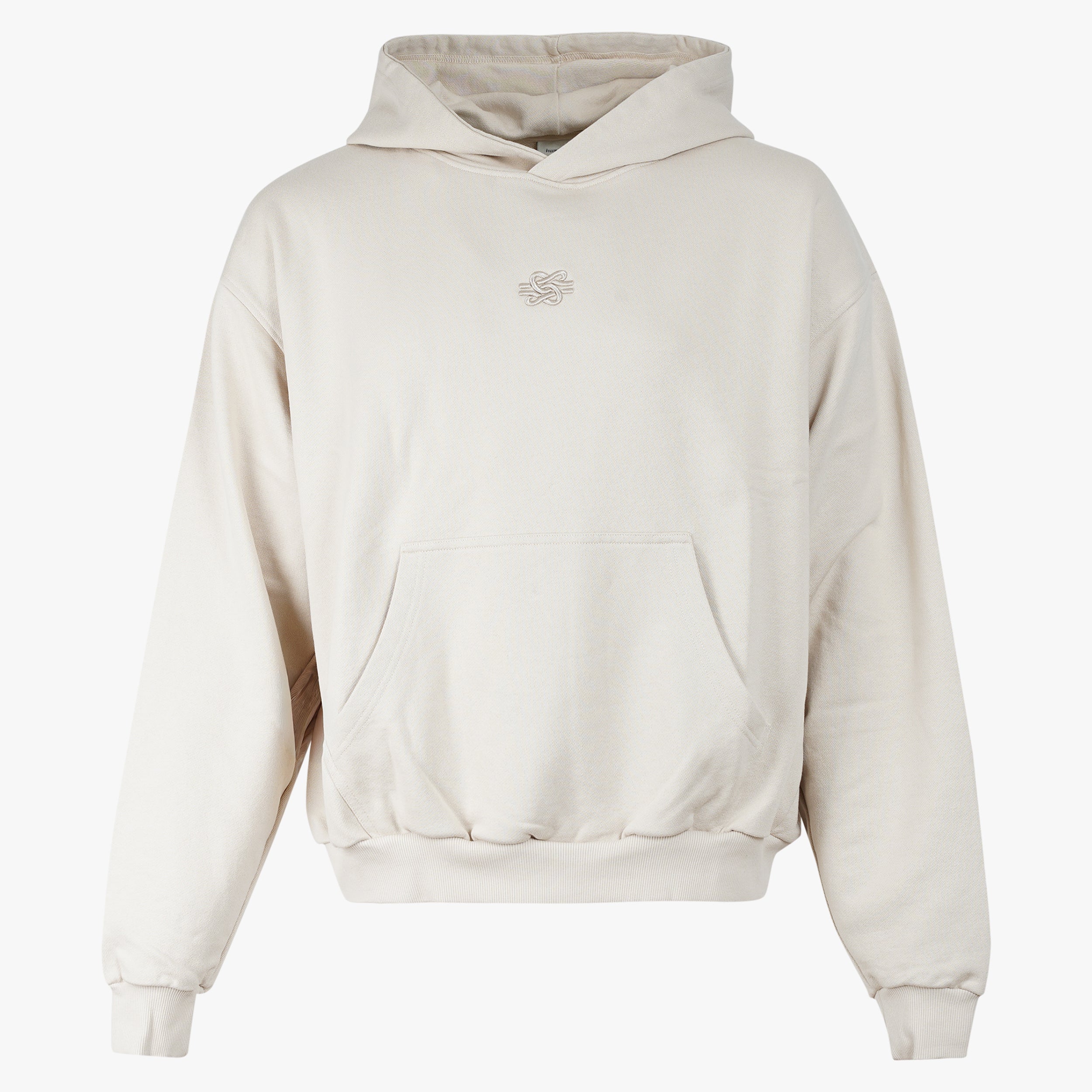 Filling Pieces Hoodie Zand | Boxy Embroidered
