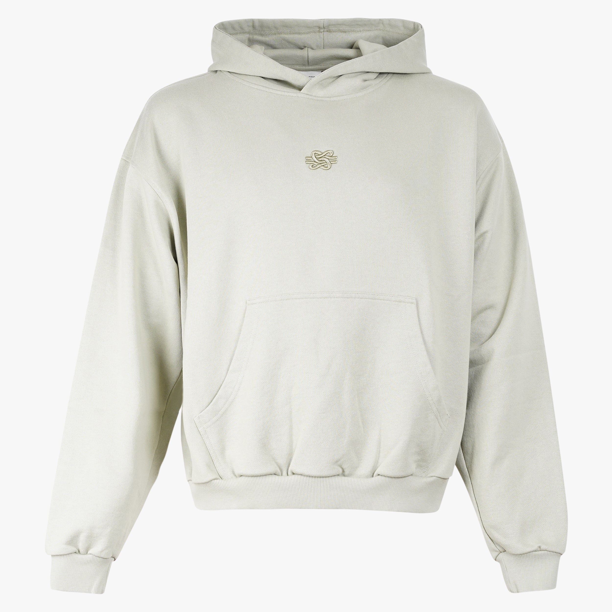 Filling Pieces Hoodie Lichtgroen | Boxy Embroidered