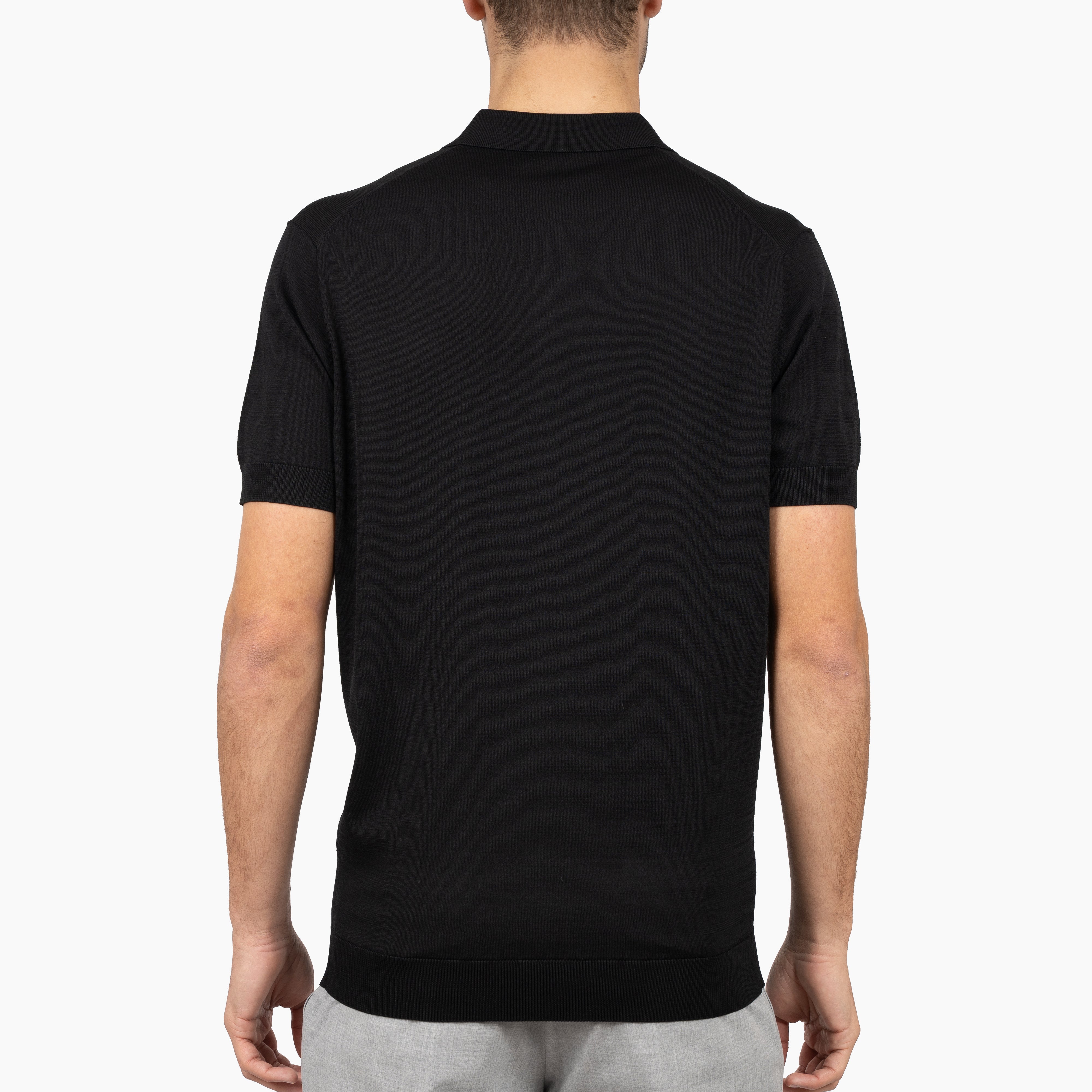 SEVEN DIALS Technische Polo met Rits Zwart | Osric