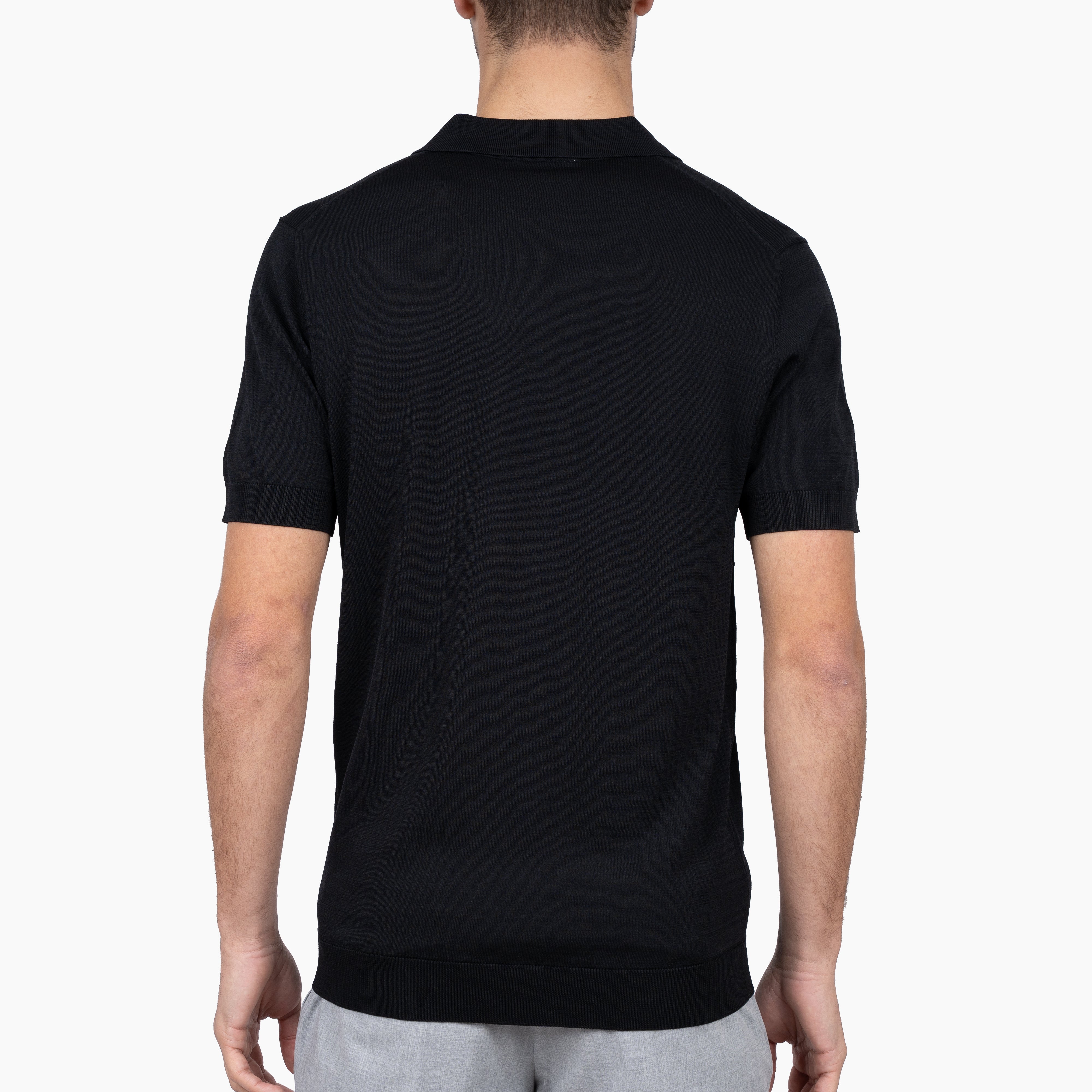 SEVEN DIALS Technische Buttonless Polo Zwart | Hayden