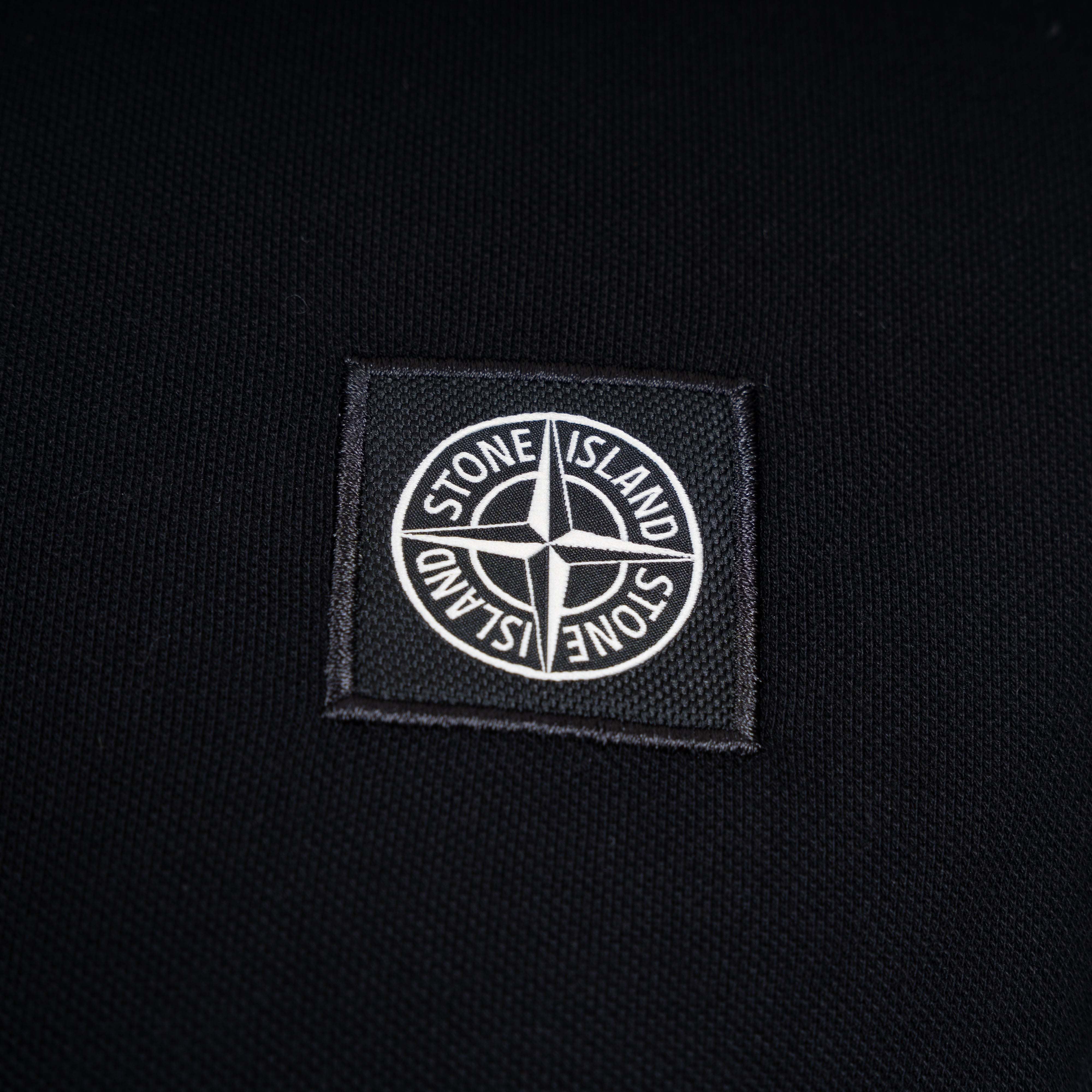 Stone Island Polo Zwart | Cotton Piqué